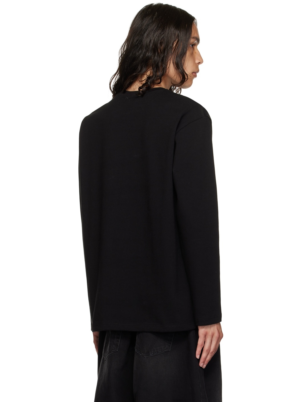 Black Printed Long Sleeve T-Shirt - 3