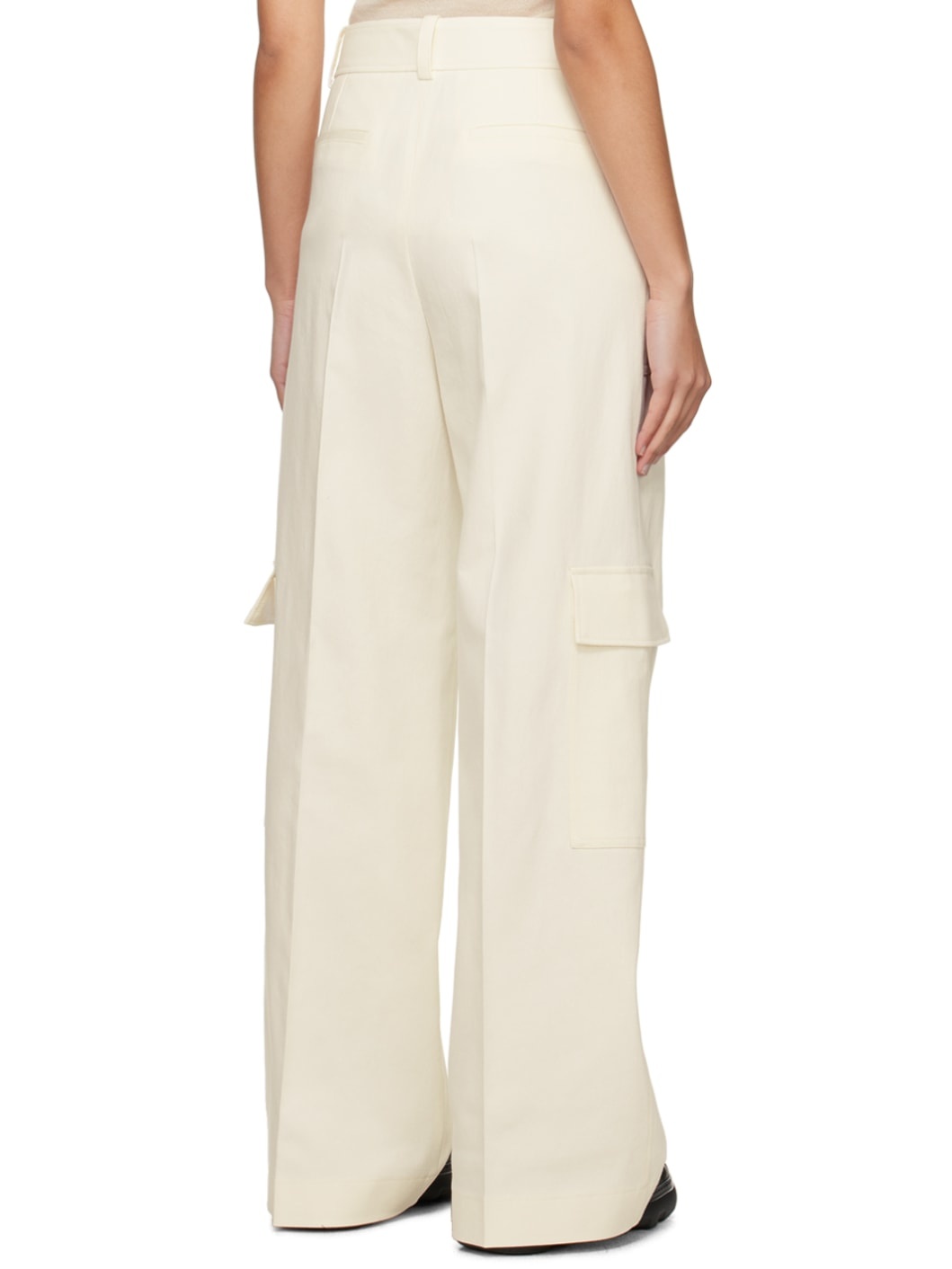 White Creased Trousers - 3