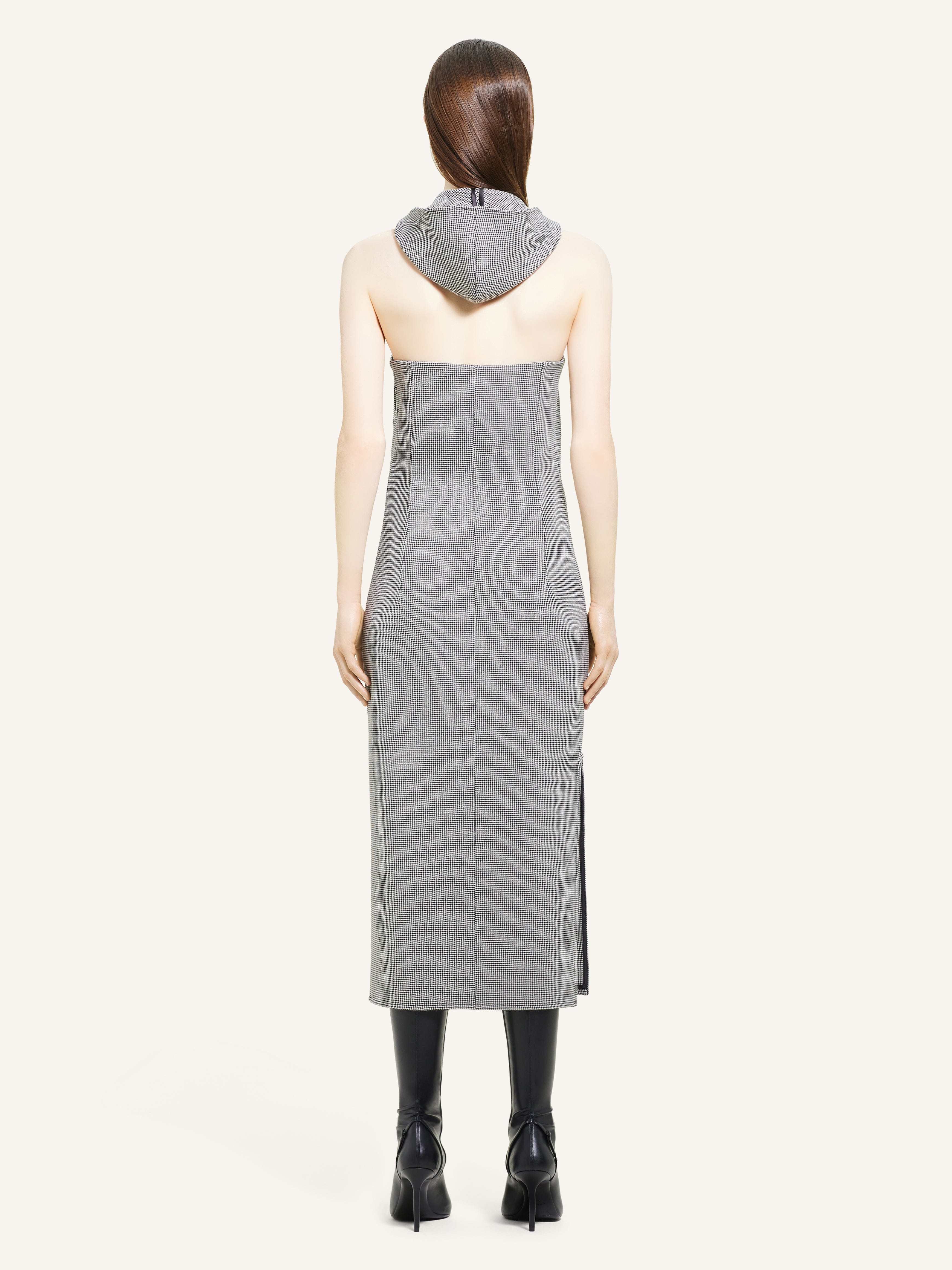 OBLIQUE HOUNDSTOOTH SPACE DRESS - 4