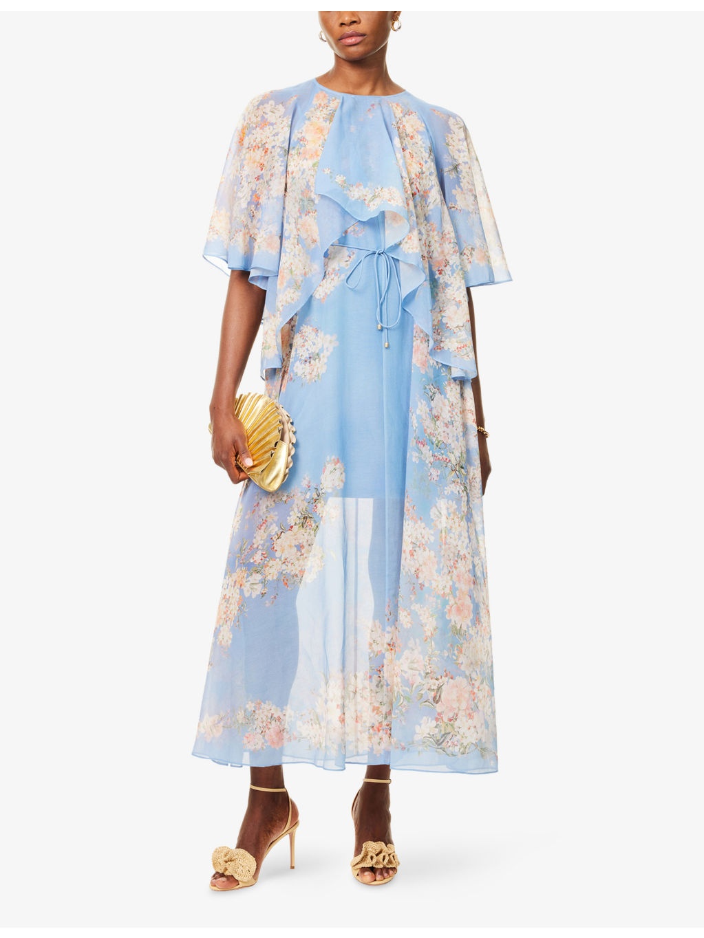 Cascadian Flared-Panels Cotton And Silk Maxi Dress - 2