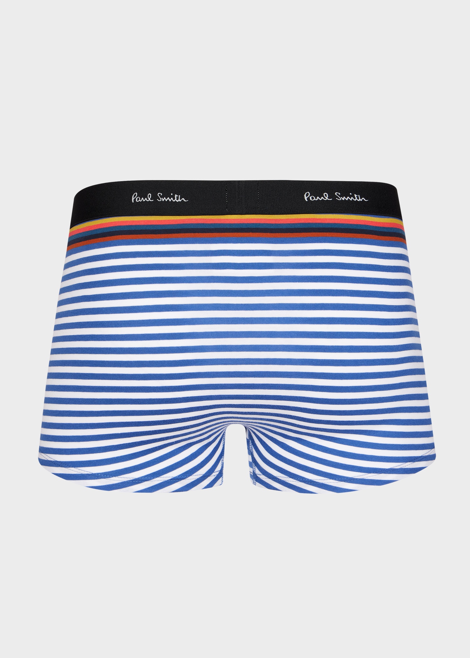 Blue and White Stripe Low-Rise Boxer Briefs - 2