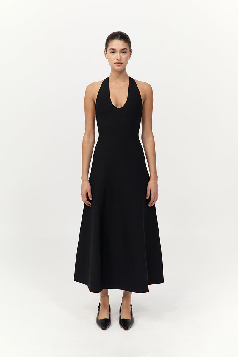 Sculpted Knit Dress - Black - 2