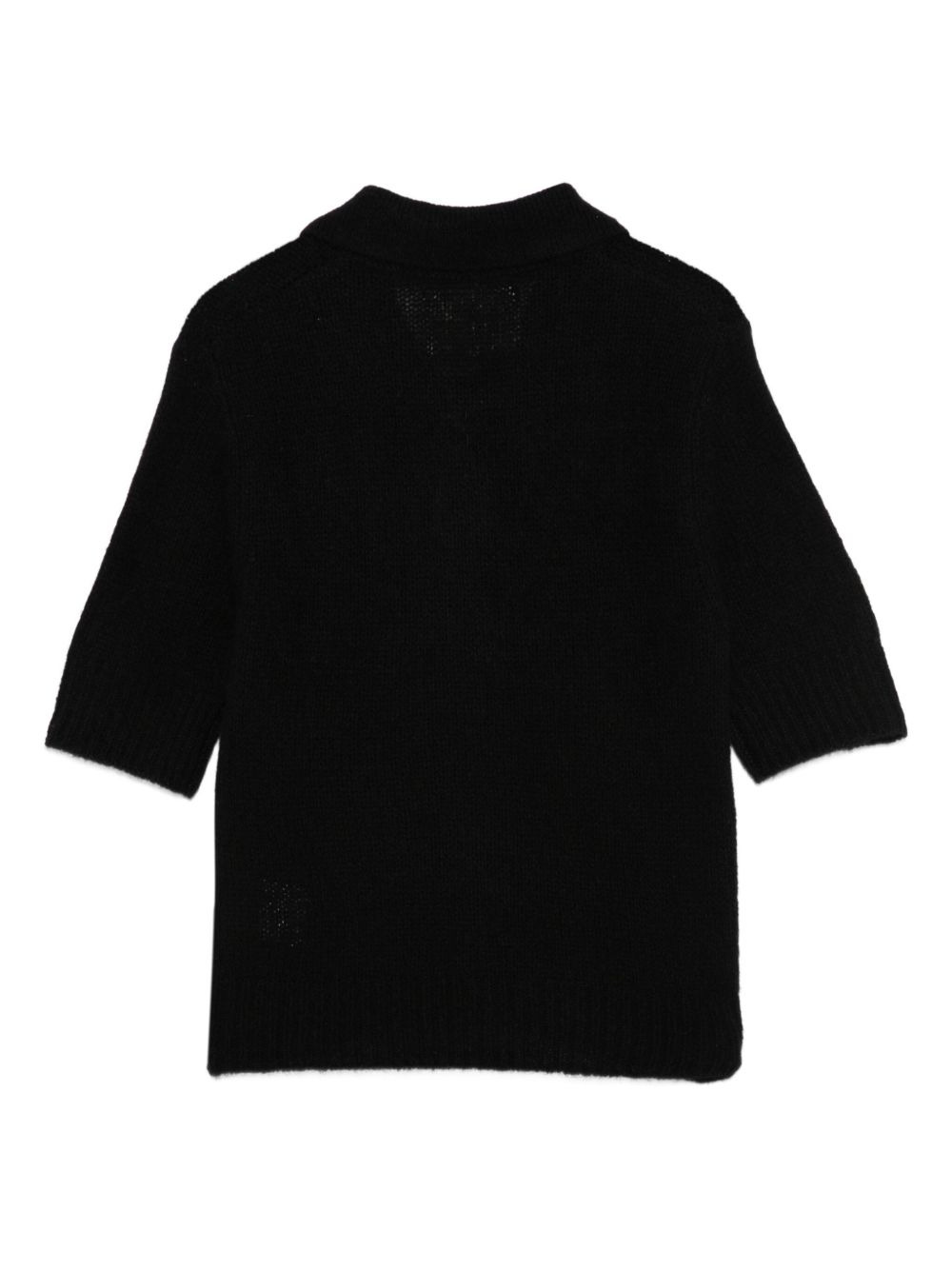 knitted polo top - 2