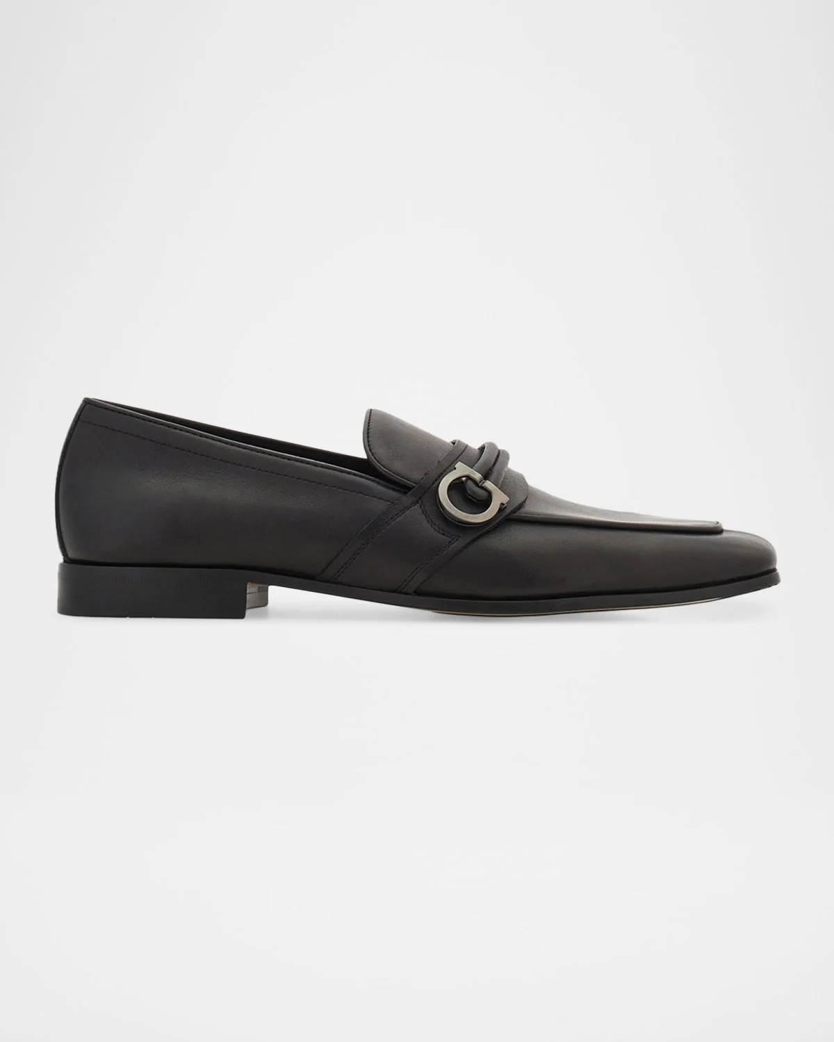 Men's Leather Side-Gancio Loafers - 1