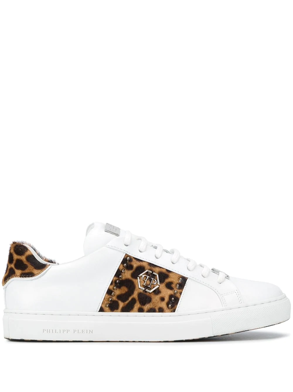 leopard-print low-top sneakers  - 1