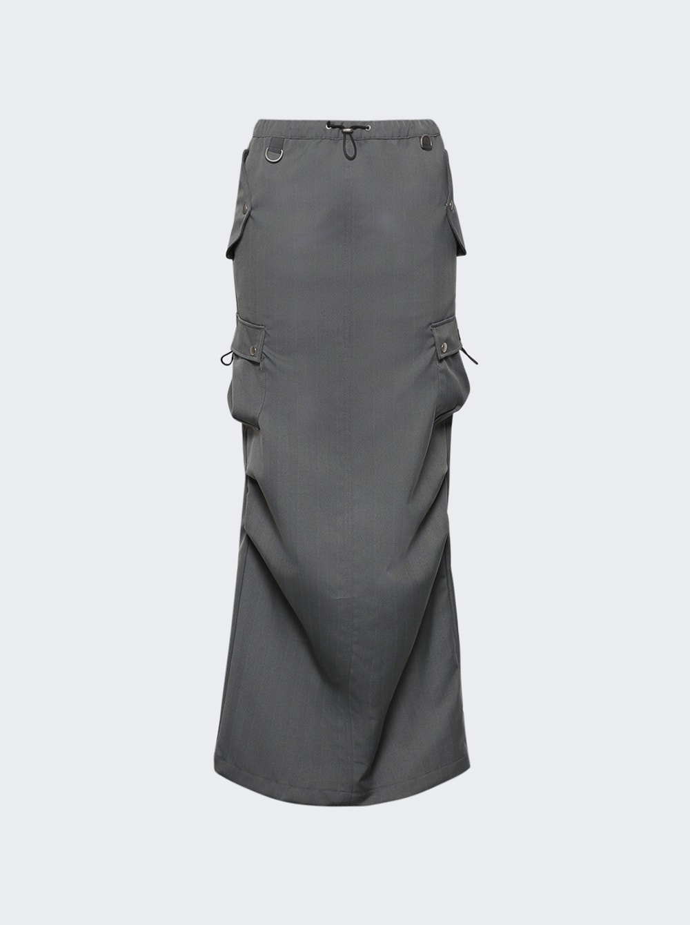 Tailored Cargo Maxi Skirt Grey Black - 1