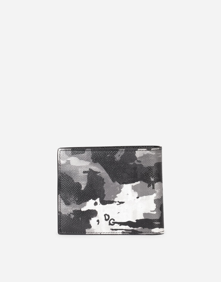 Dauphine calfskin bifold wallet with camouflage print - 3