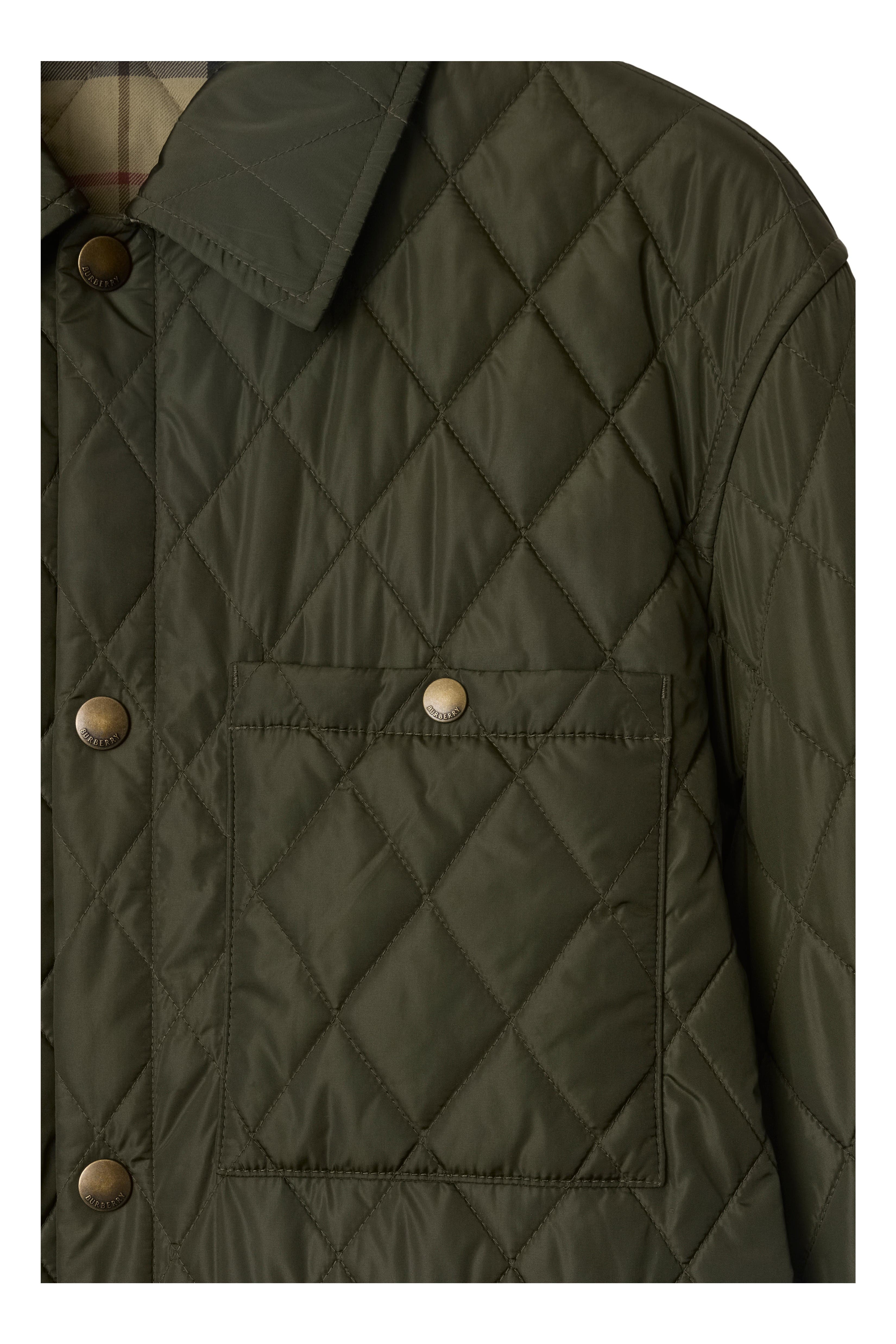 burberry Quilted Nylon Overshirt in Shale at Nordstrom - 5