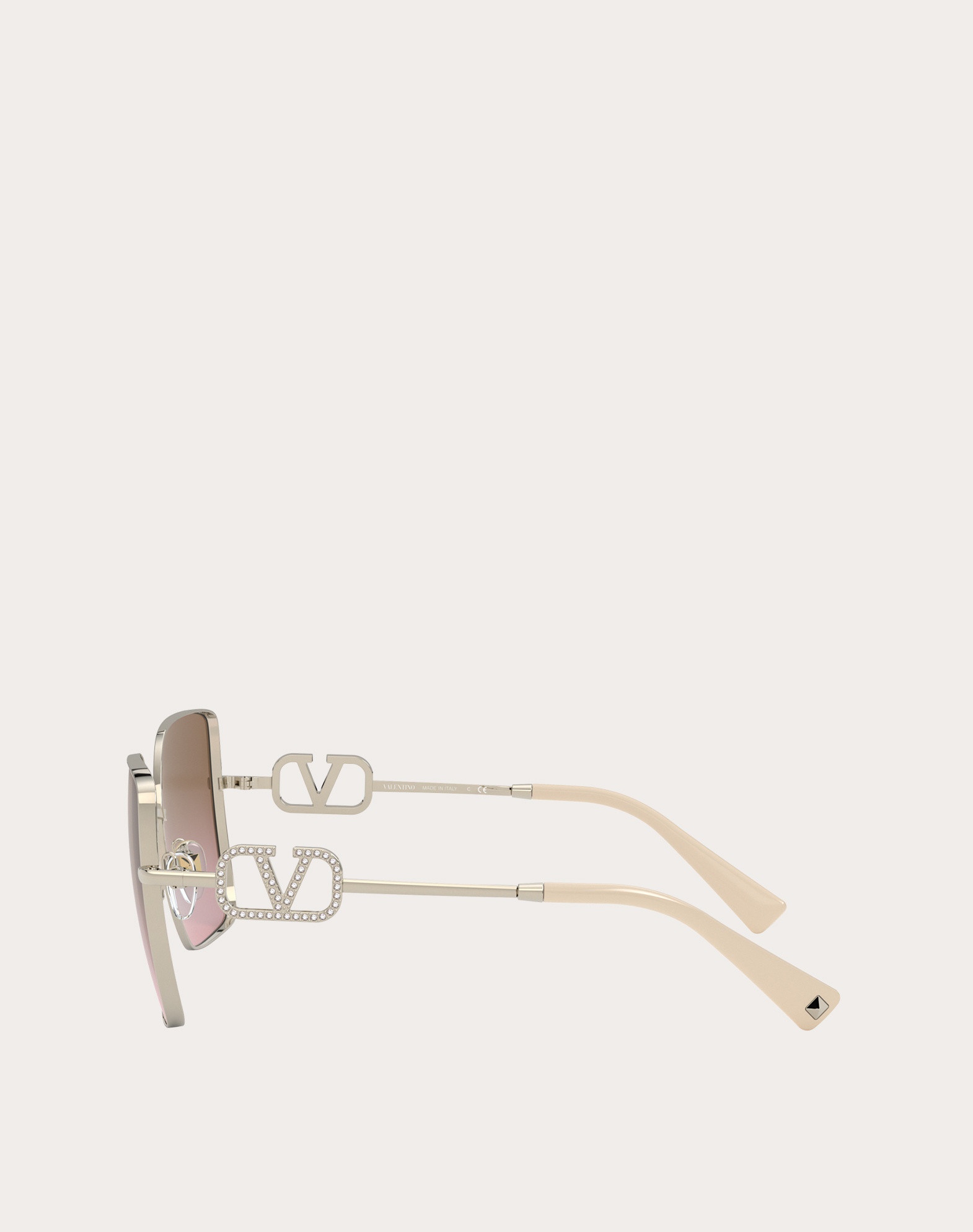 SQUARED METAL FRAME WITH VLOGO SIGNATURE CRYSTALS - 3