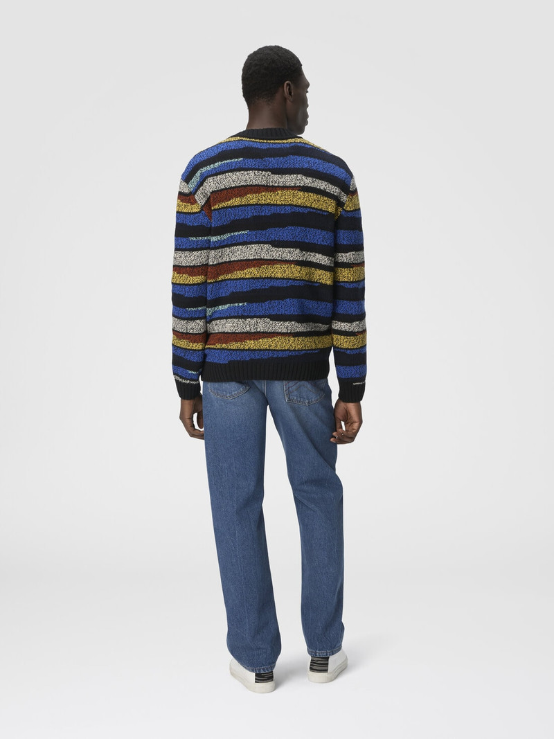 The cardigan in pure wool with inlay 3