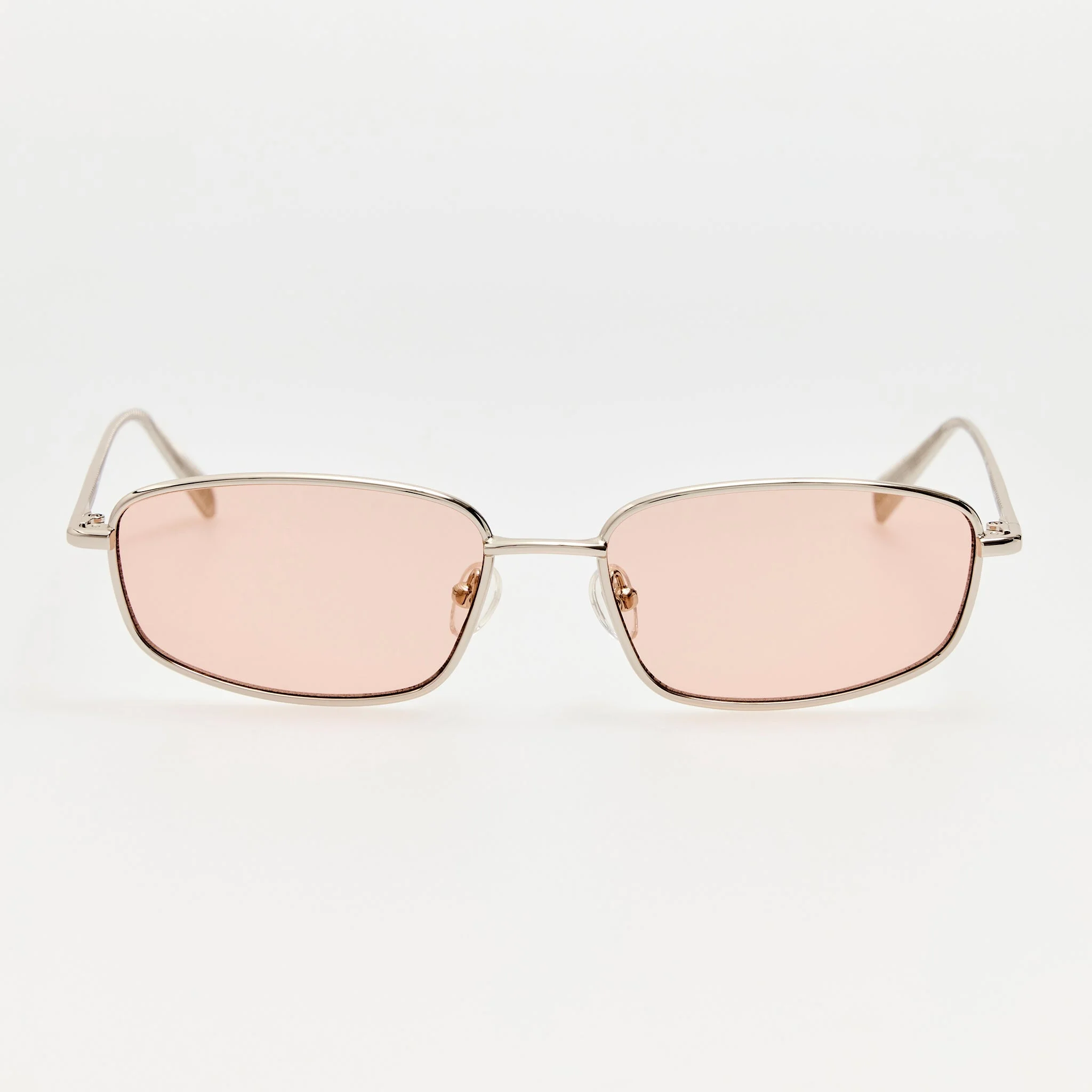 Palma Sunglasses in Silver and Blush - 1
