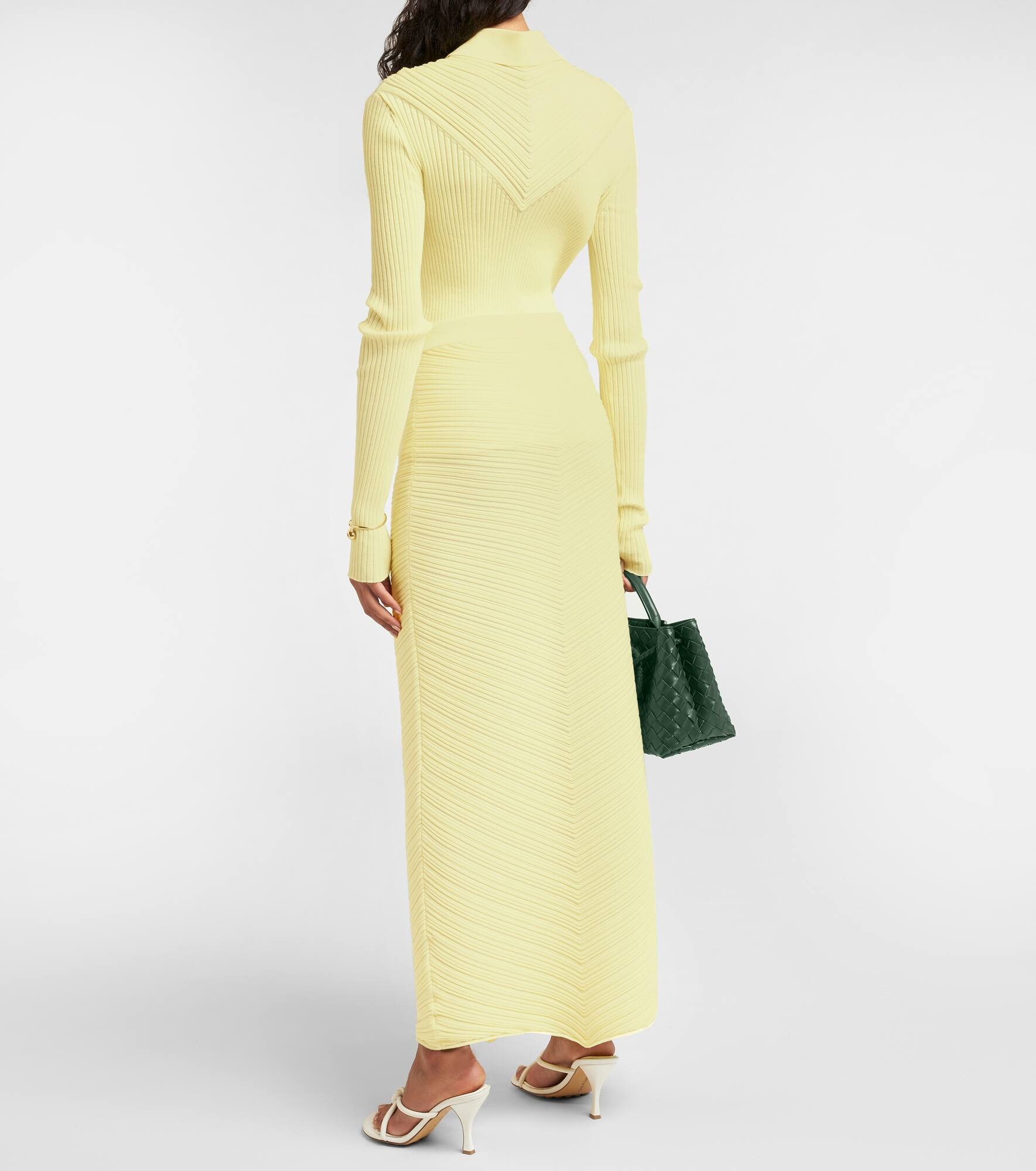 Cotton-blend maxi skirt - 3