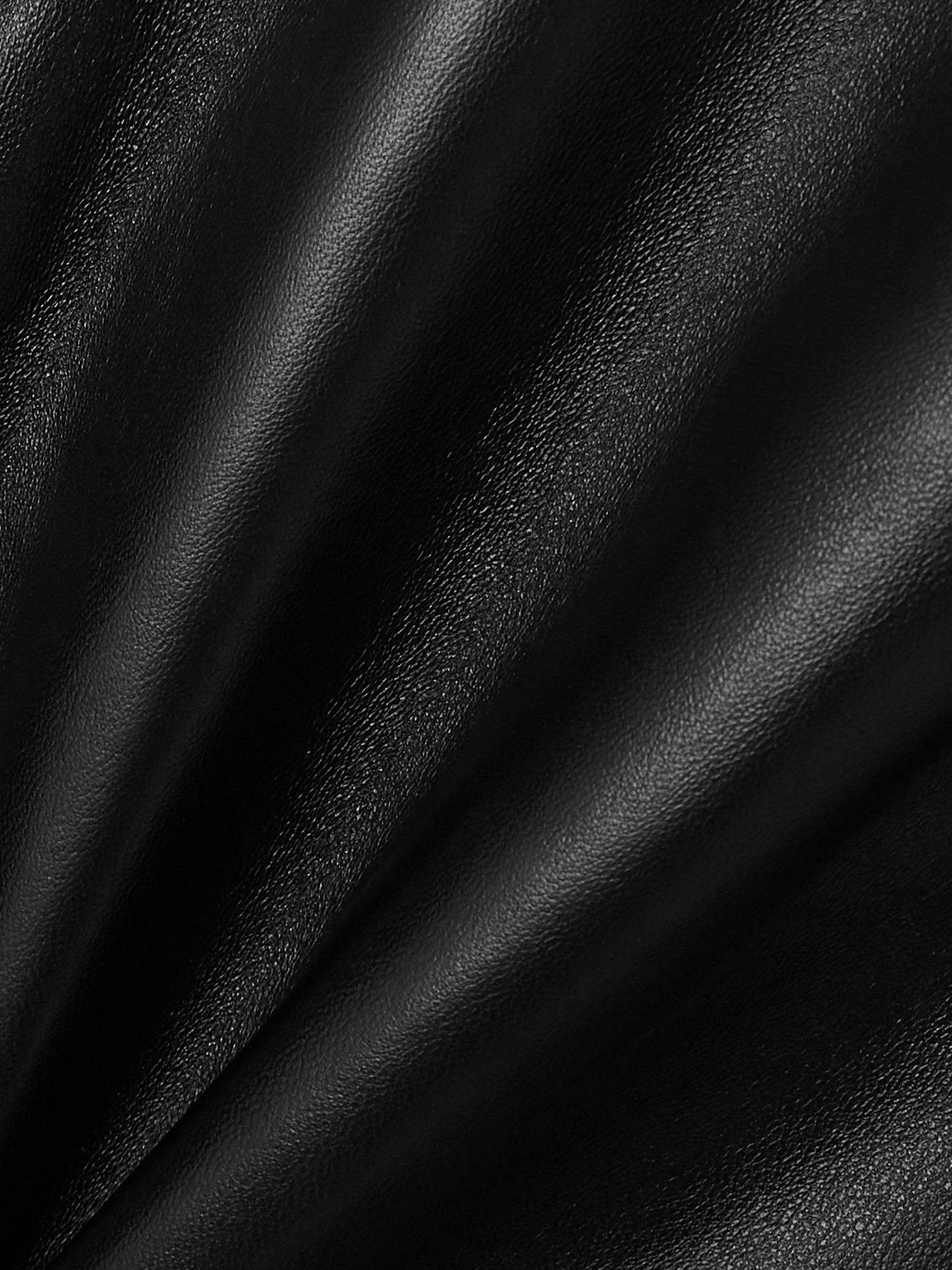 Bonnie leather wide-leg pants Black - 5