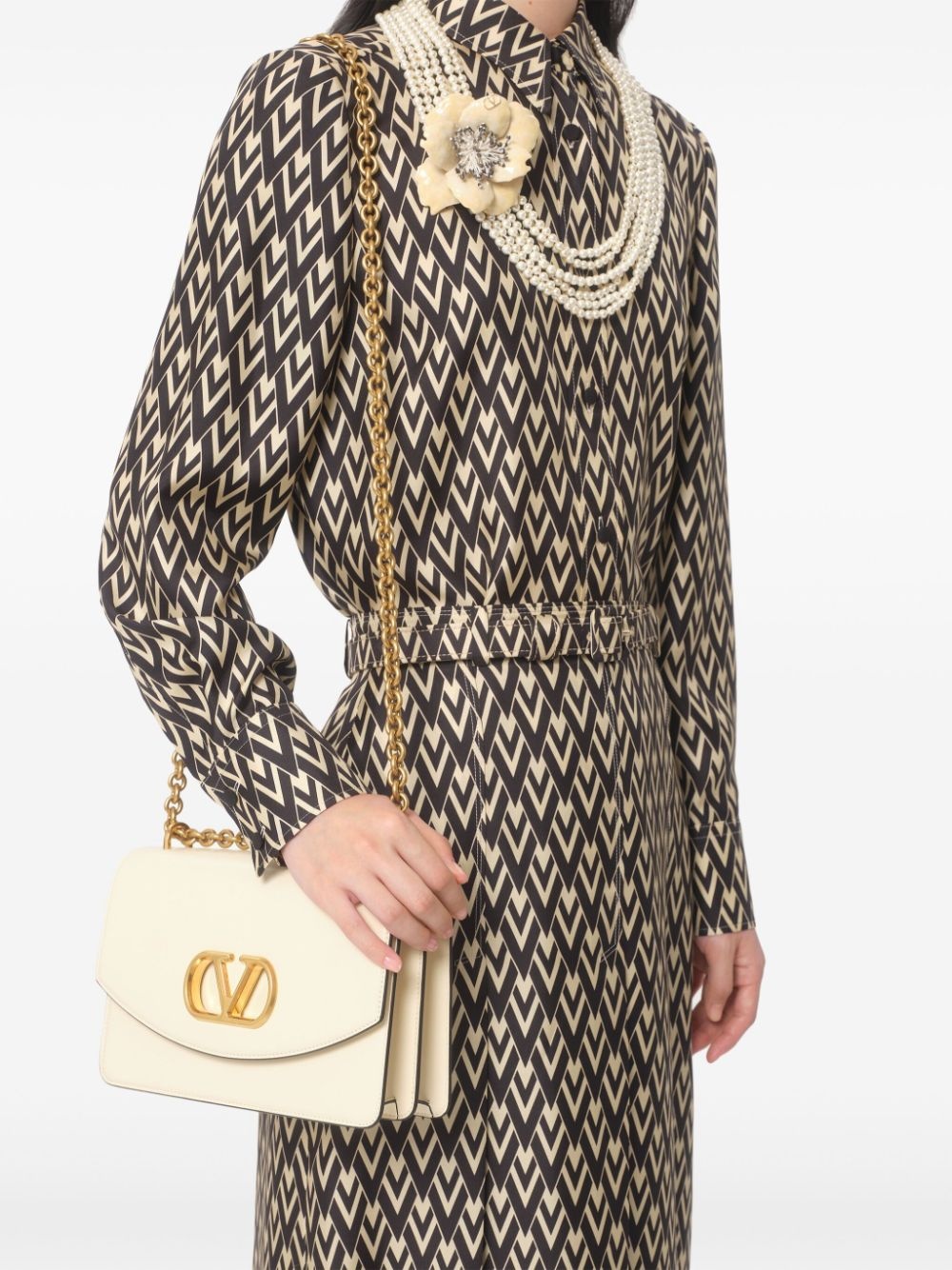 monogram pattern shirt - 6