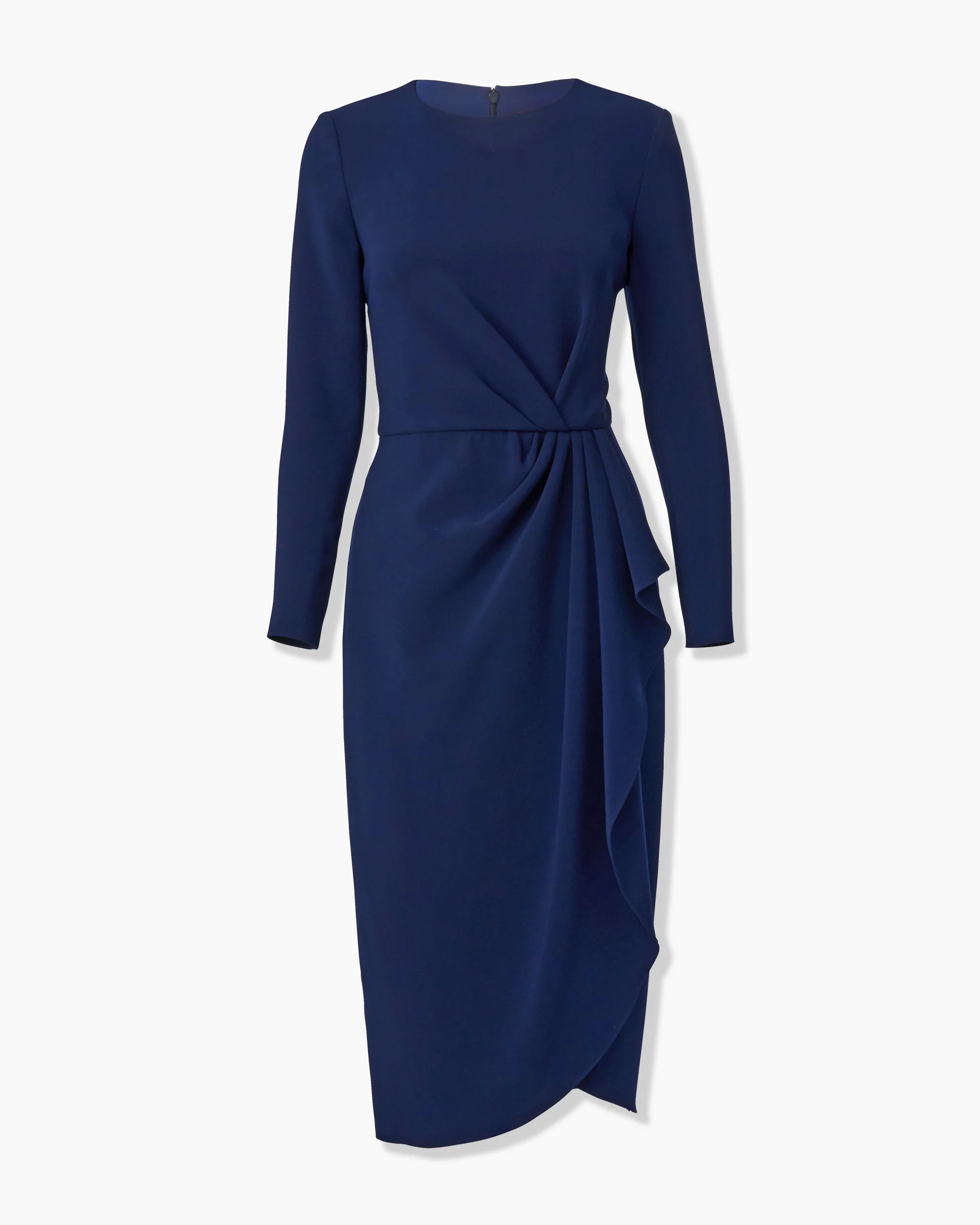 Sheath Dress With Side Drape - 1