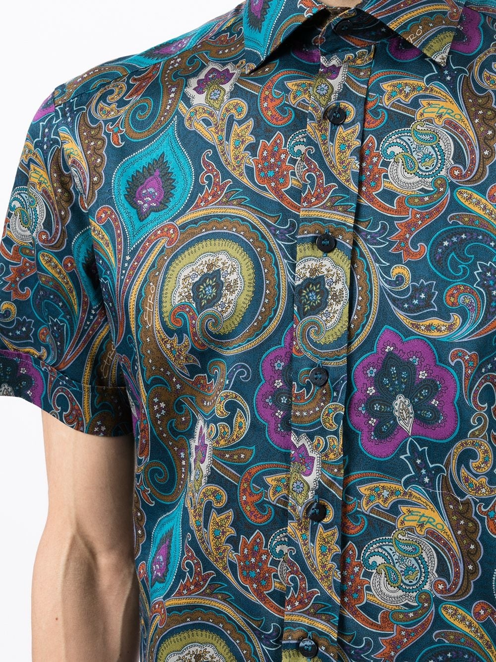 paisley-print cotton shirt - 5