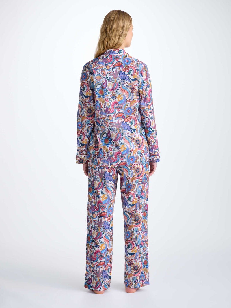 Women's Pajamas Cotton Batiste Multi Jungle Paisley Print - 4