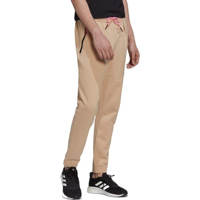 Men's adidas Logo Printing Straight Sports Pants/Trousers/Joggers Light Brown HI5384 - 2