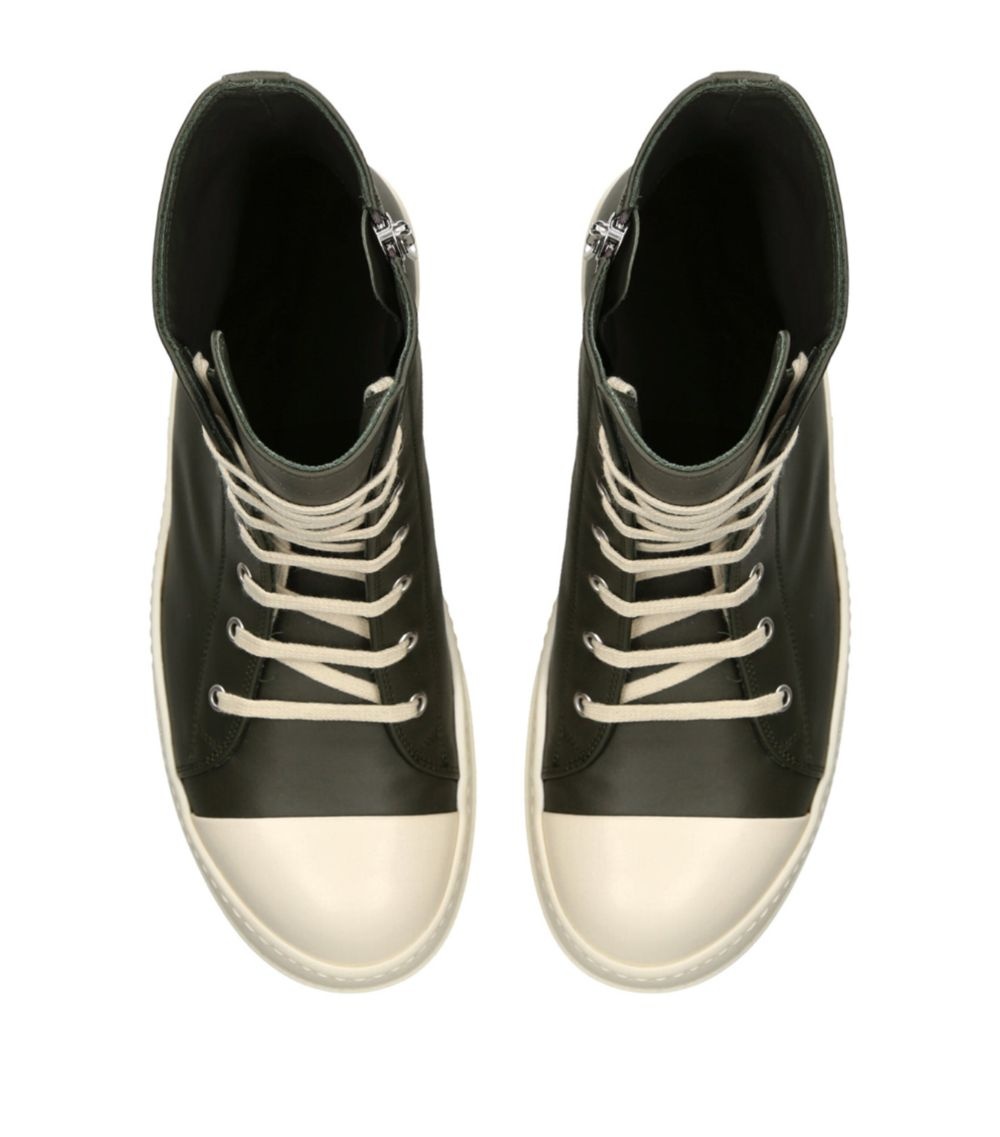 Leather High-Top Sneakers - 4