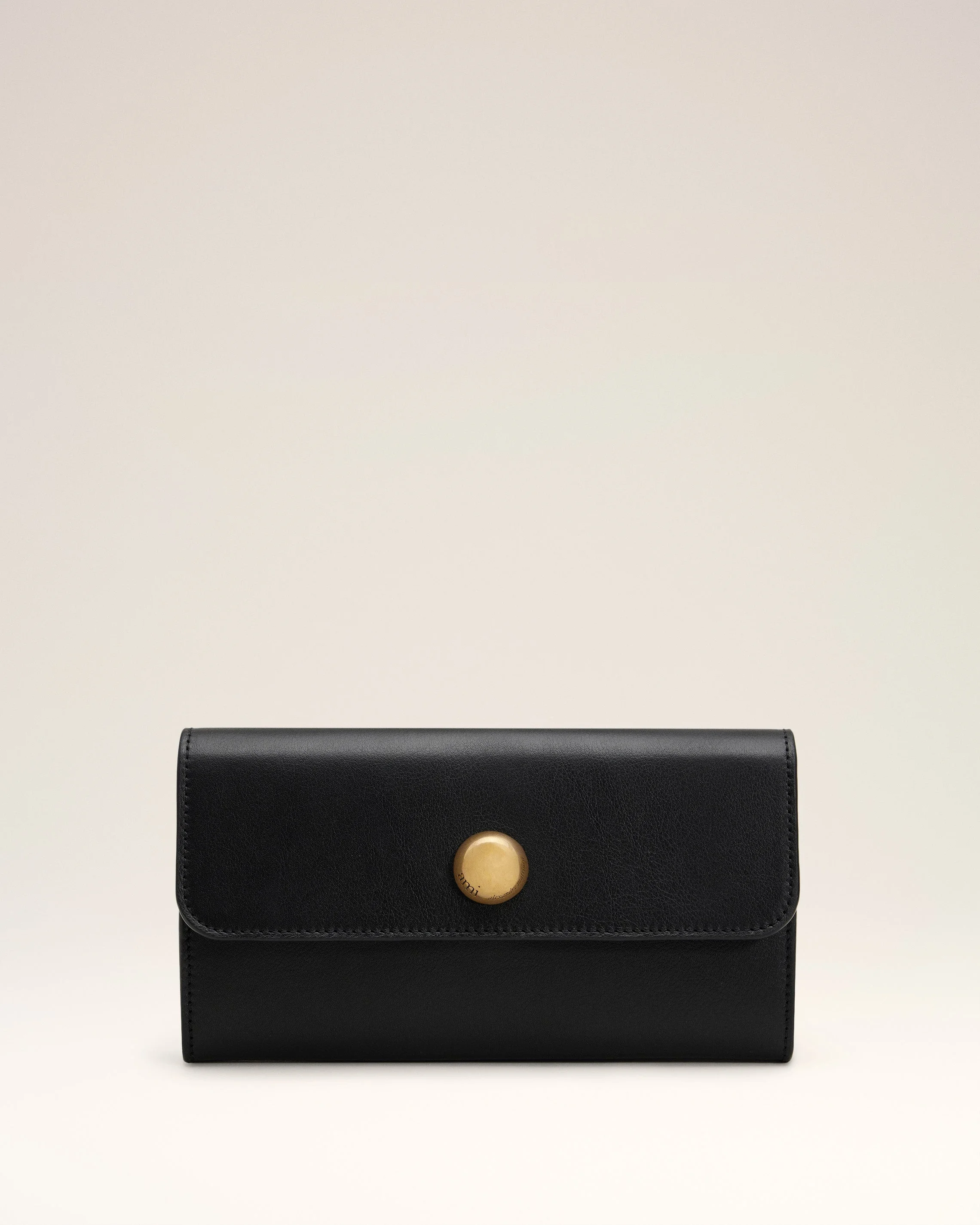 BLACK SMOOTH LEATHER CARROUSEL CONTINENTAL WALLET - 1
