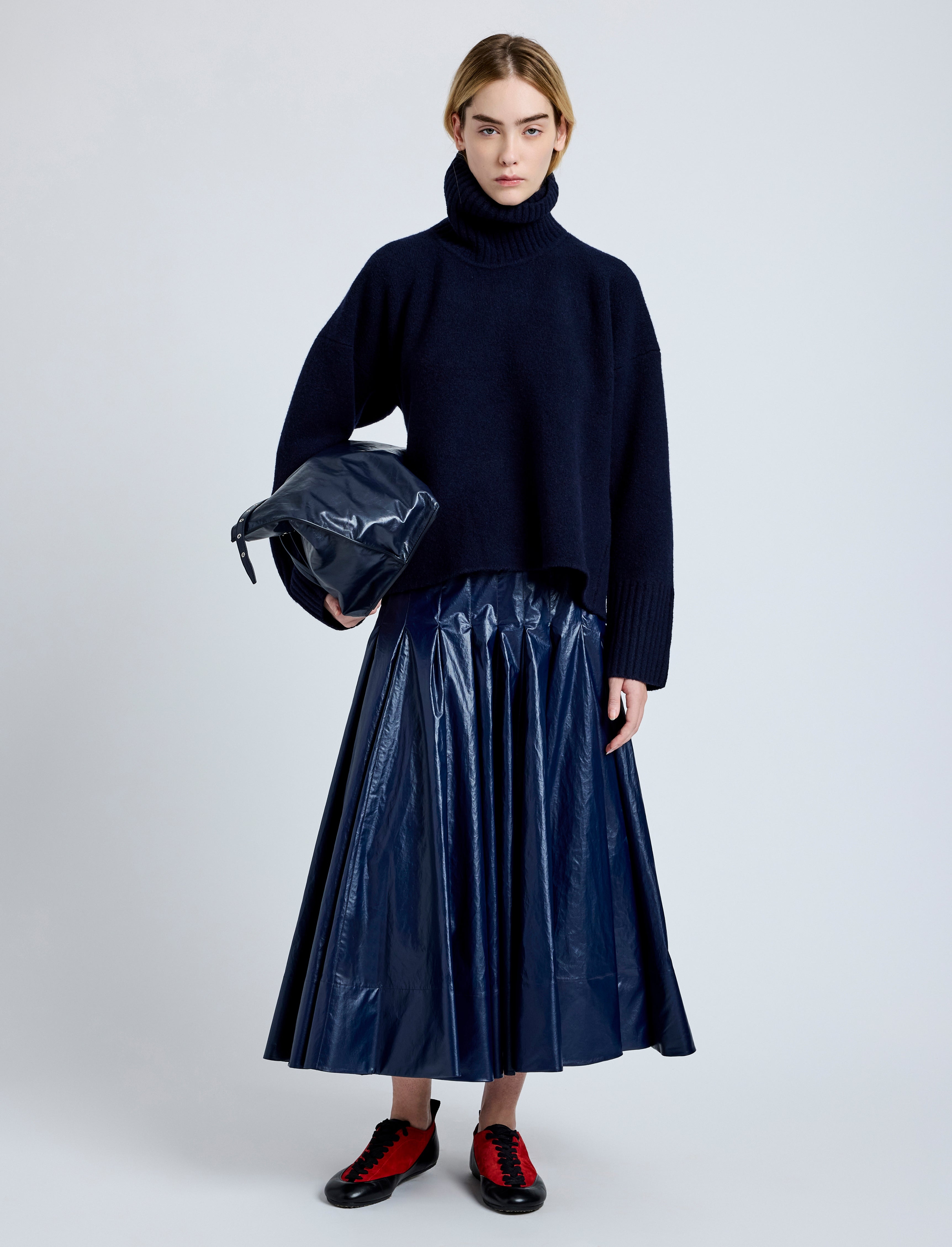 Petra Skirt in Lacquered Cotton - 2