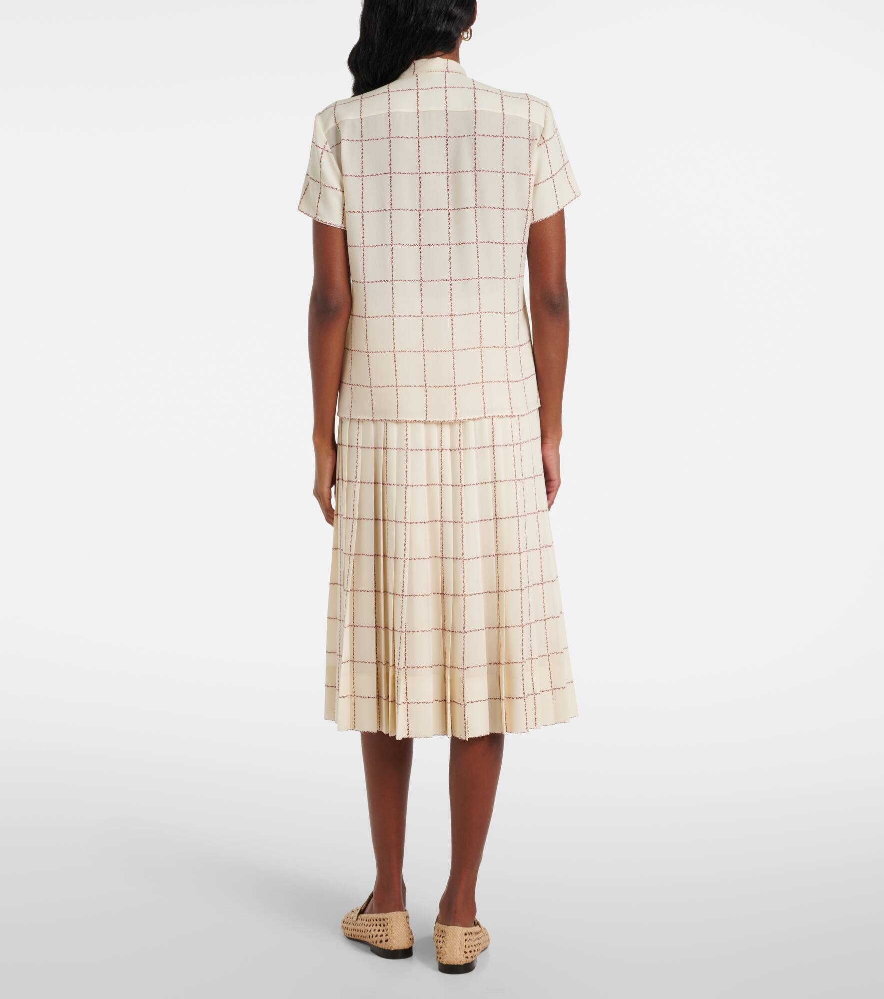 Febe checked silk shirt - 3