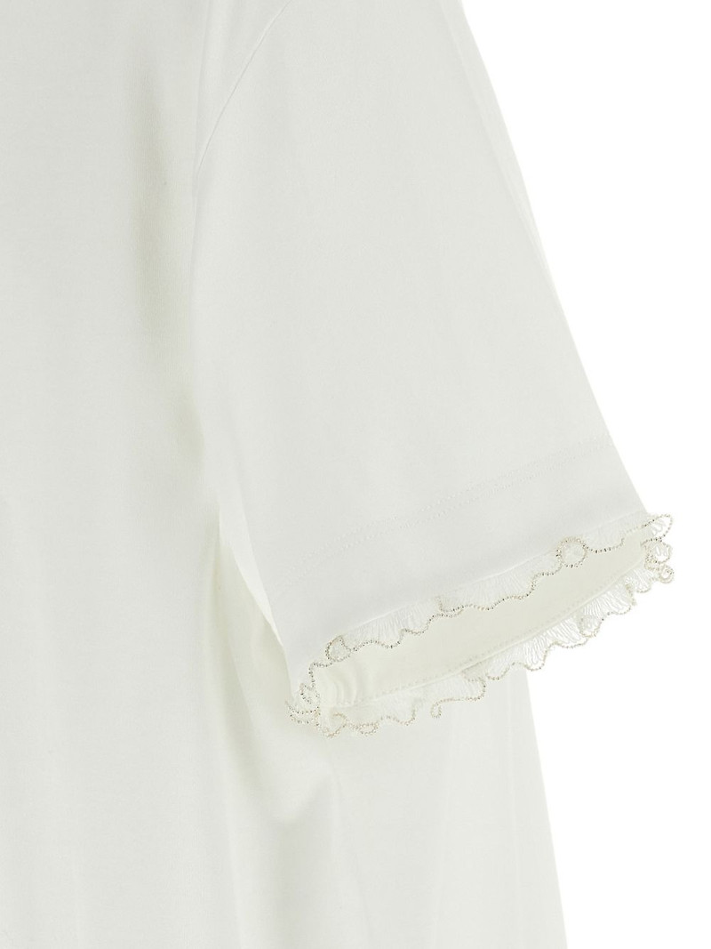 embroidery crew-neck T-shirt 4