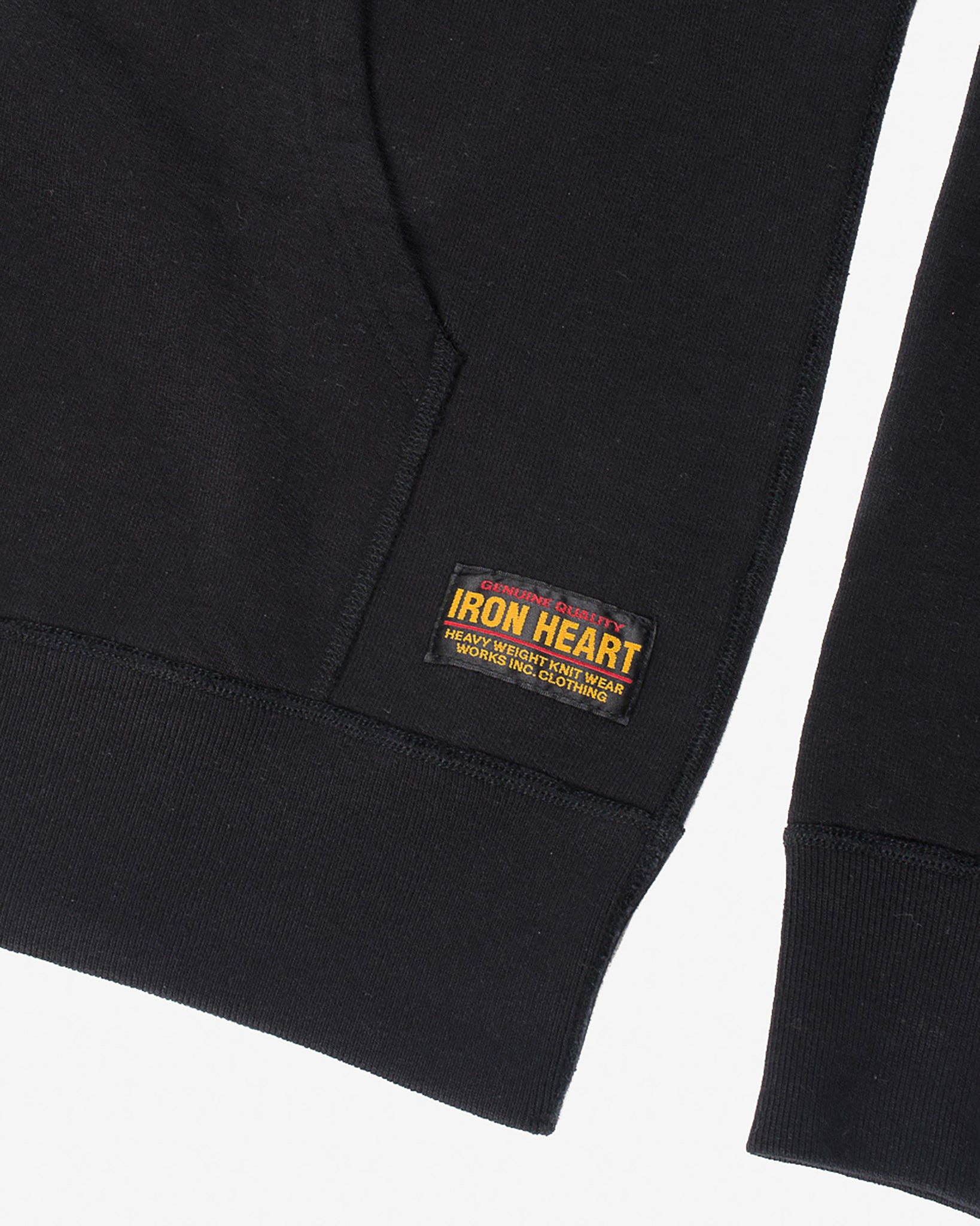 IHSW-11-BLK 14oz Ultra Heavyweight Loopwheel Cotton Zip Up Sweater - Black - 11