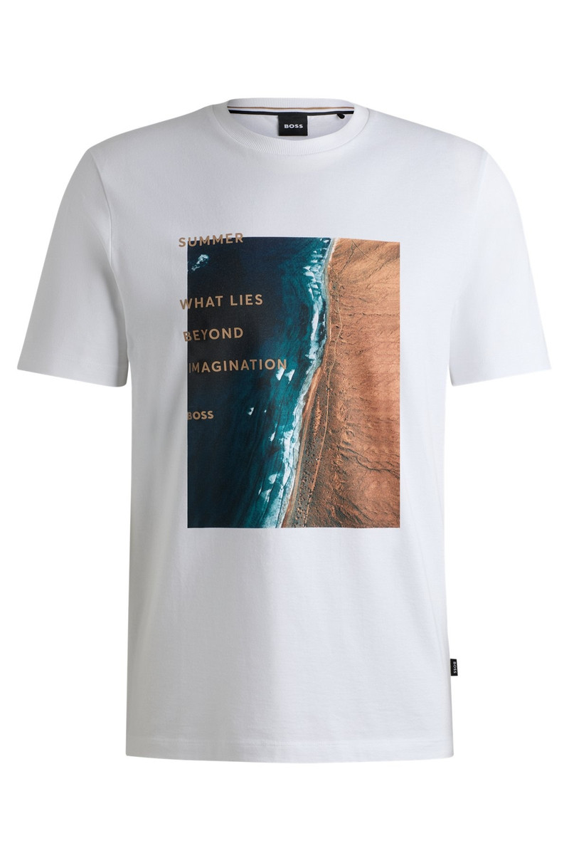 COTTON-JERSEY REGULAR-FIT T-SHIRT 와 바다 예술 작품 1