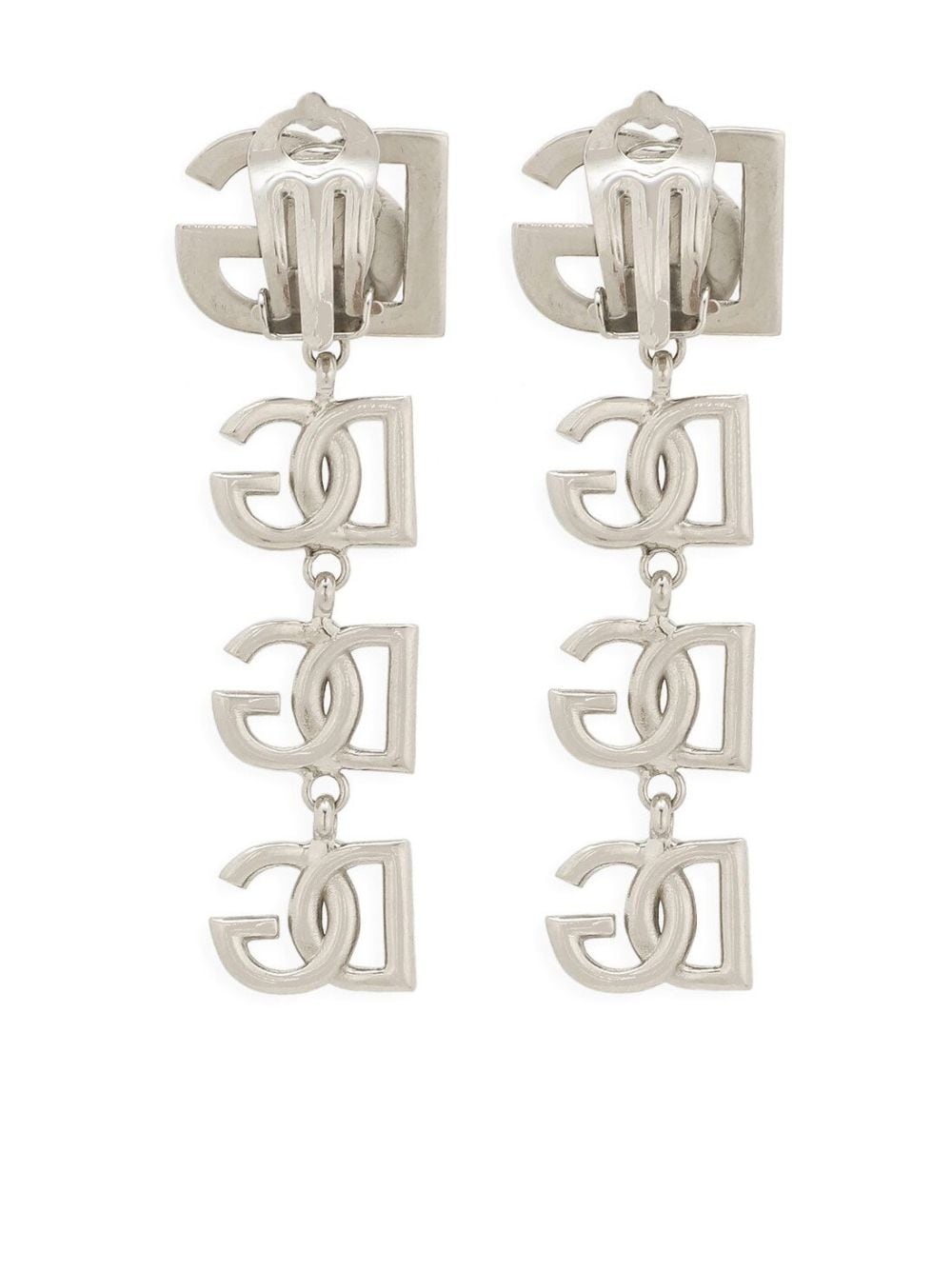 logo drop earrings - 3