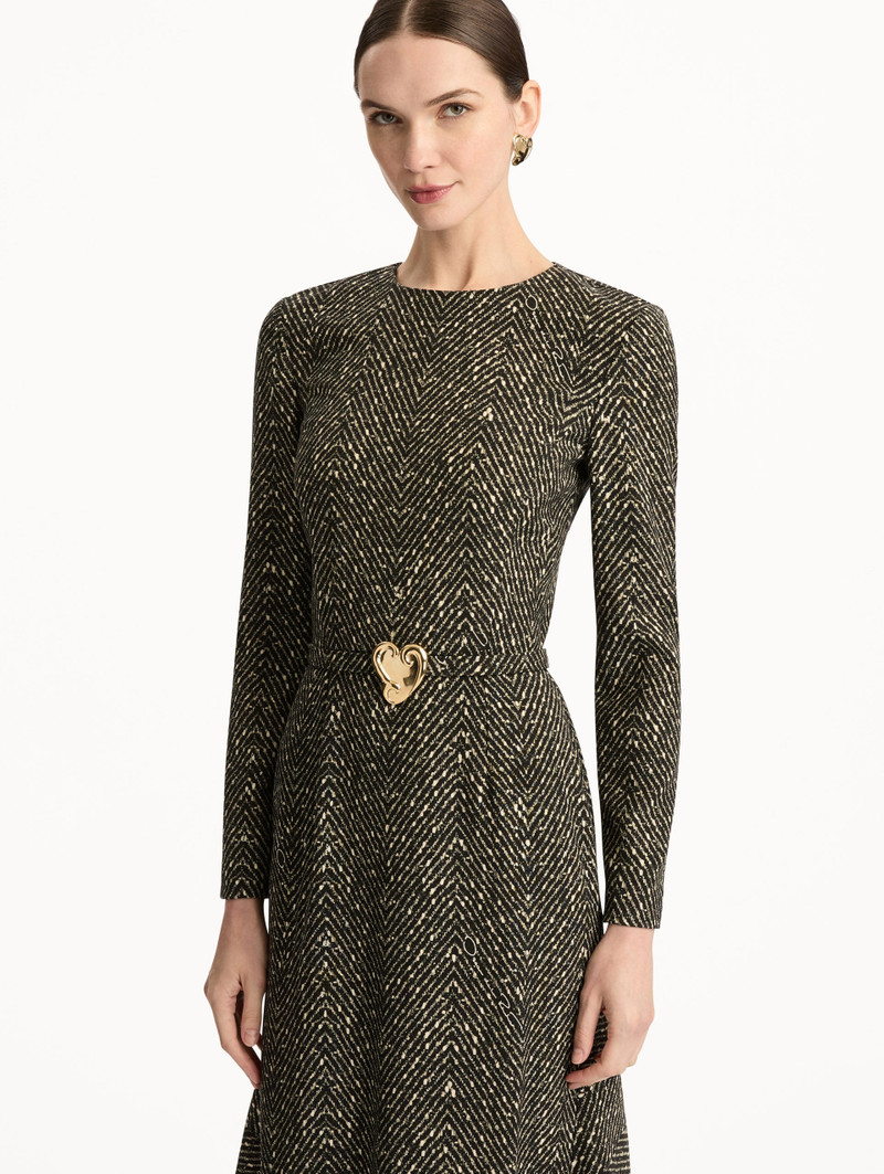 CHEVRON WOOL DRESS 5