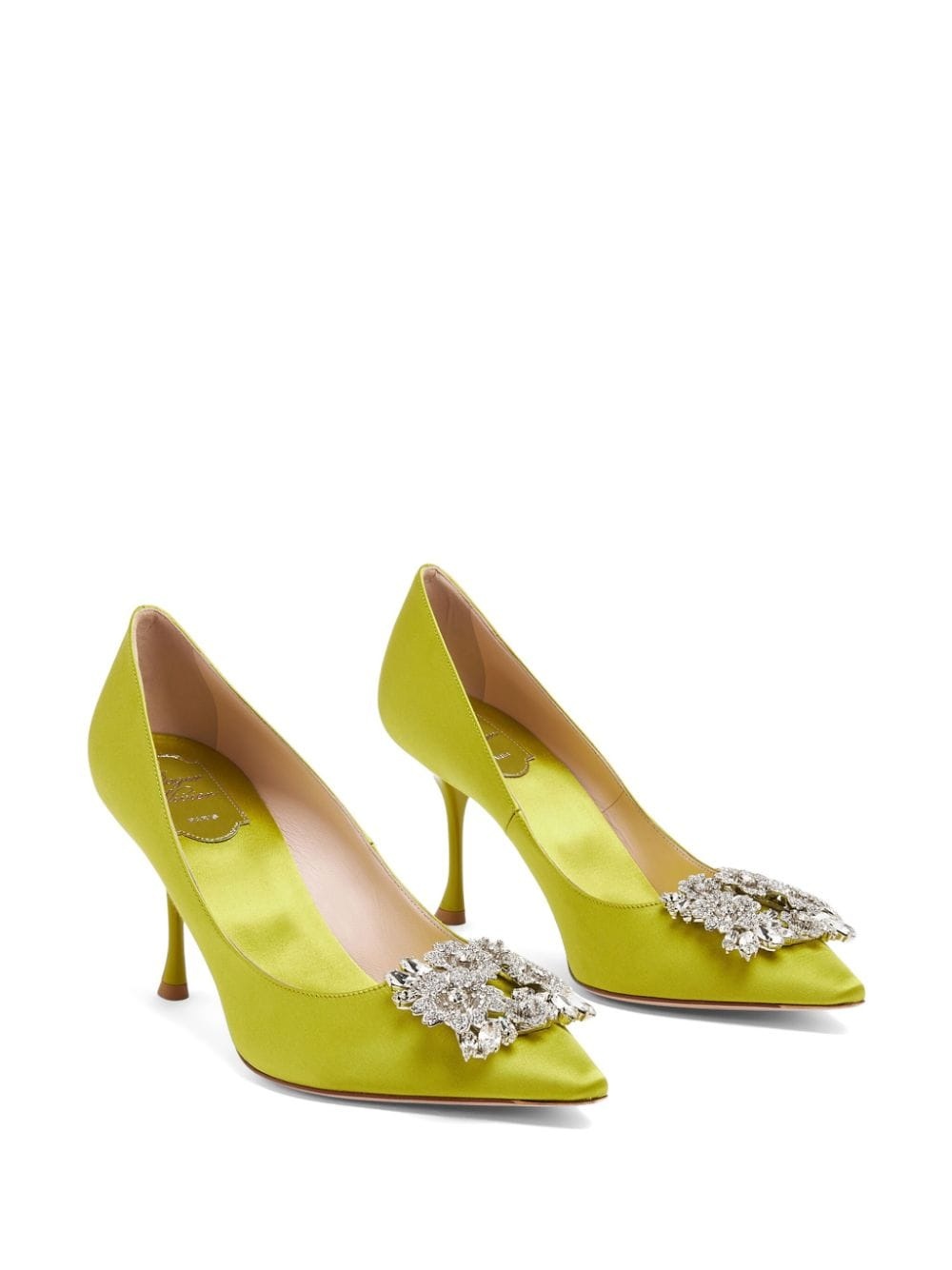 Bouquet Strass 85mm buckle pumps - 4
