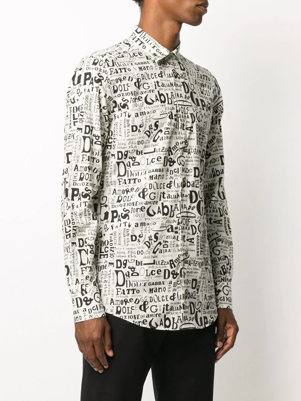 graffiti logo printed shirt - 3