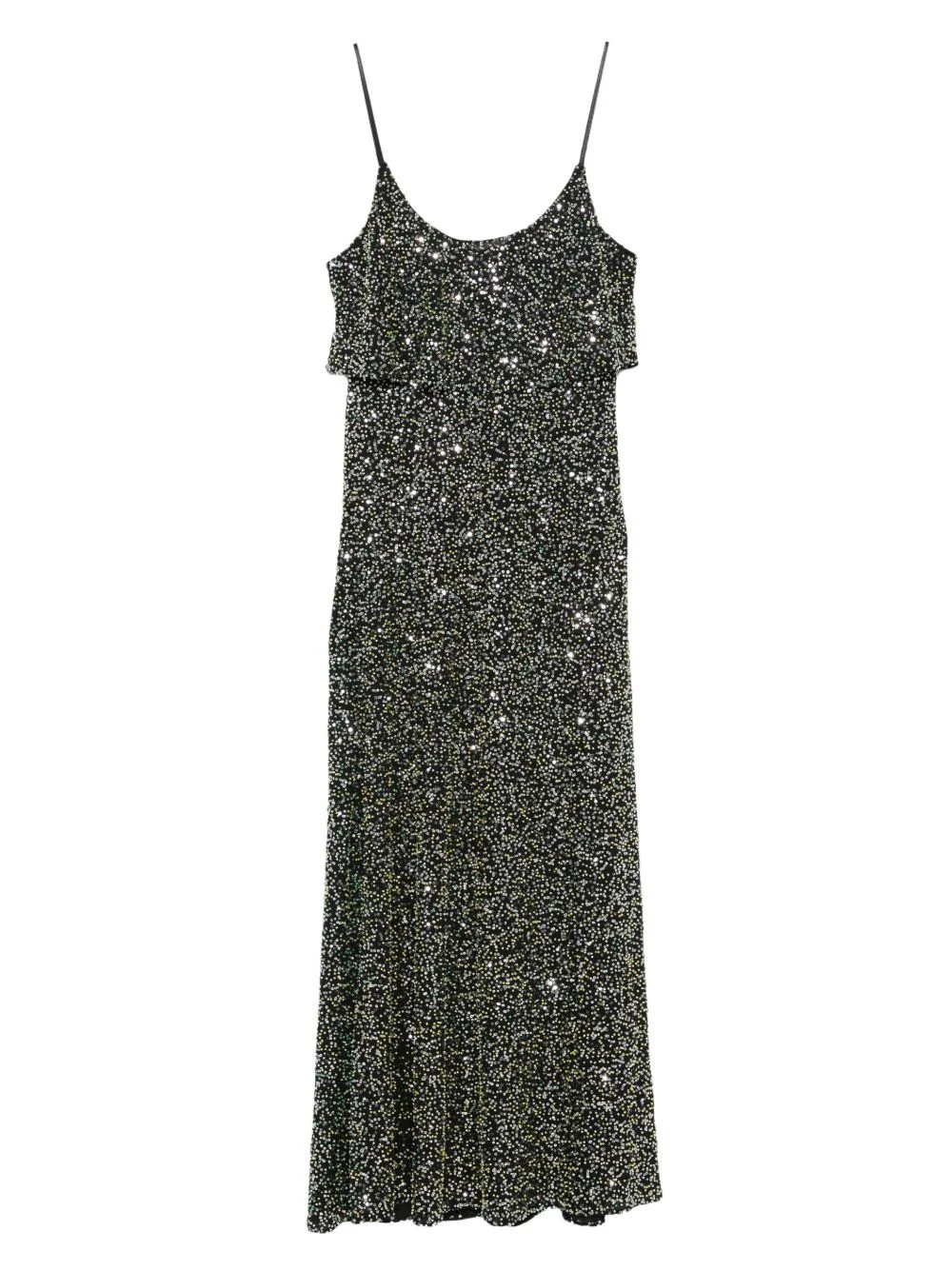 sequin-layered midi dress - 1