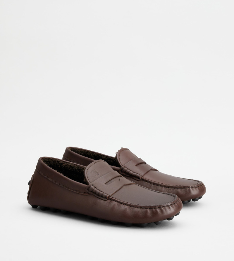 GOMMINO BUBBLE IN LEATHER - FURRY LINING - BROWN 3