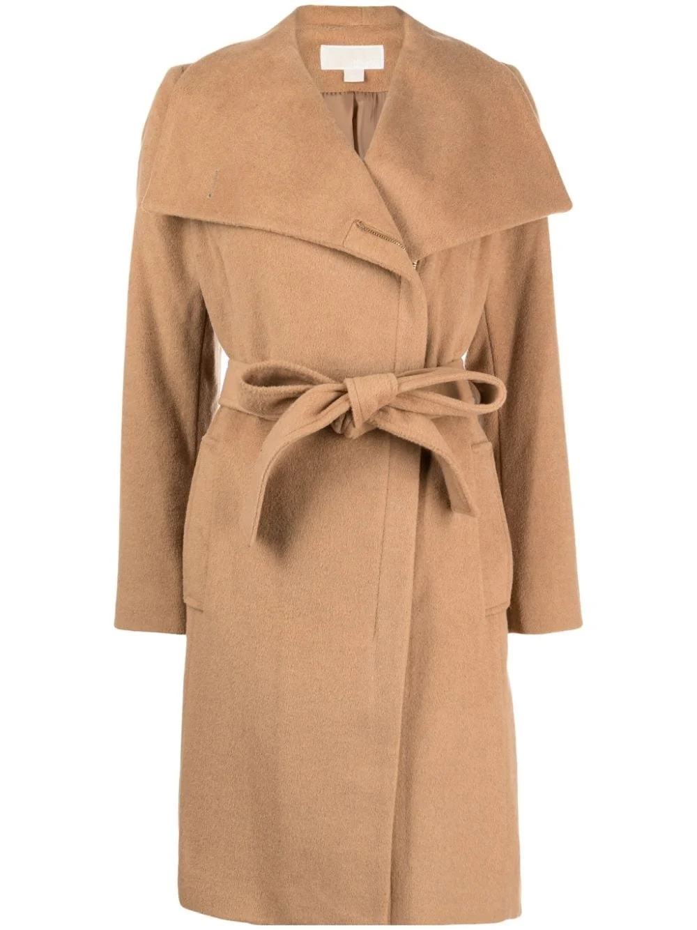 belted double-breasted coat - 1