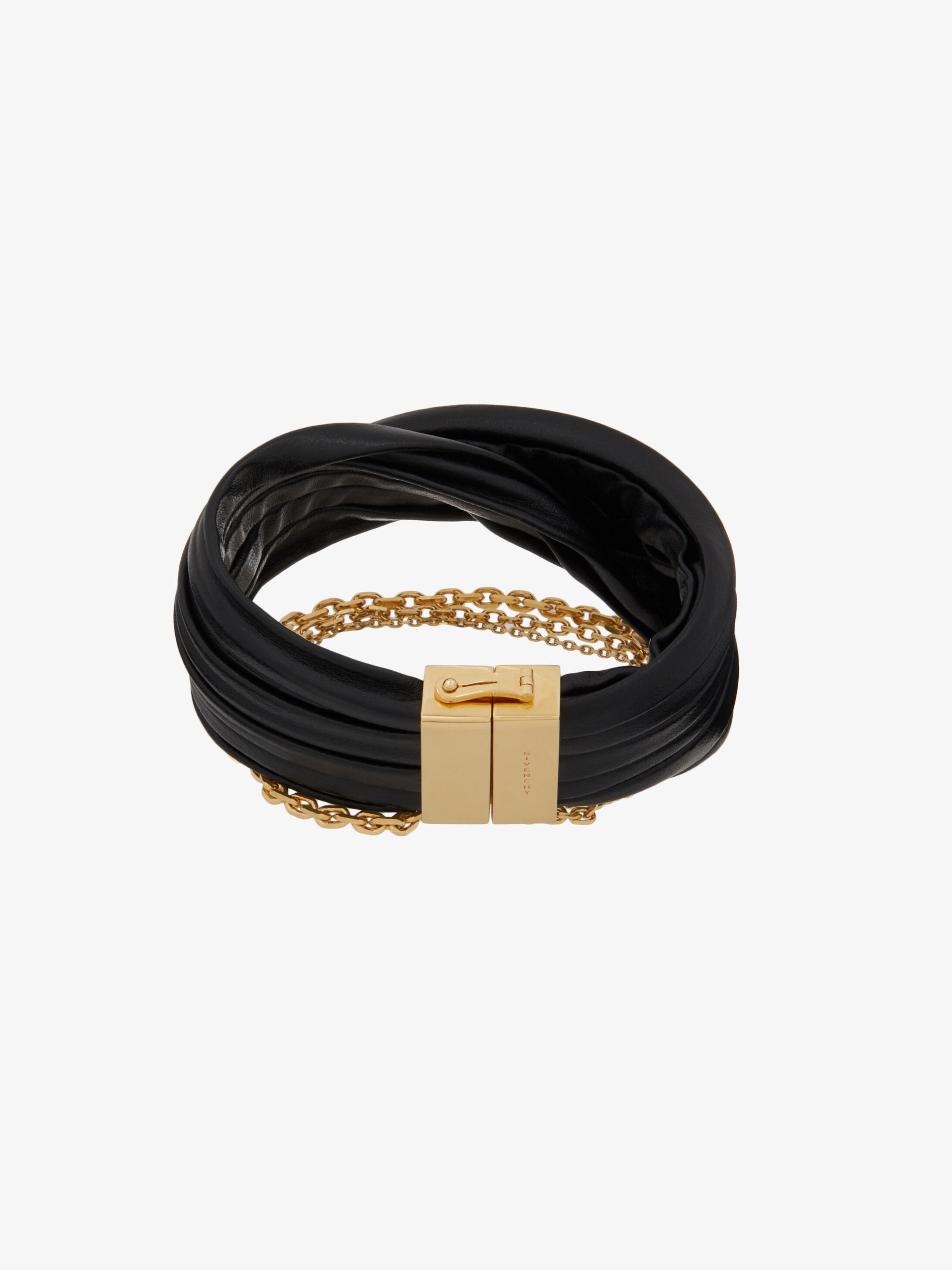 Graphic bracelet in leather and metal - 5