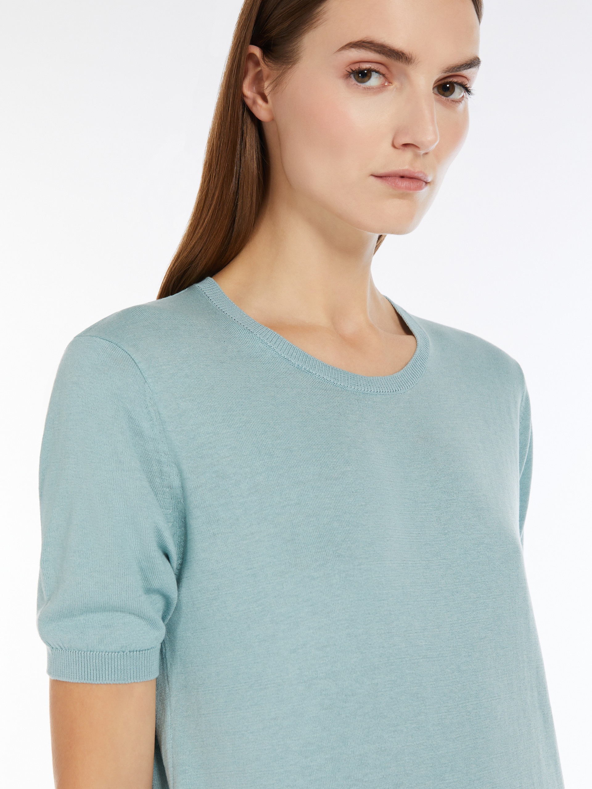 ZIBETTO Silk and cotton knit T-shirt - 6
