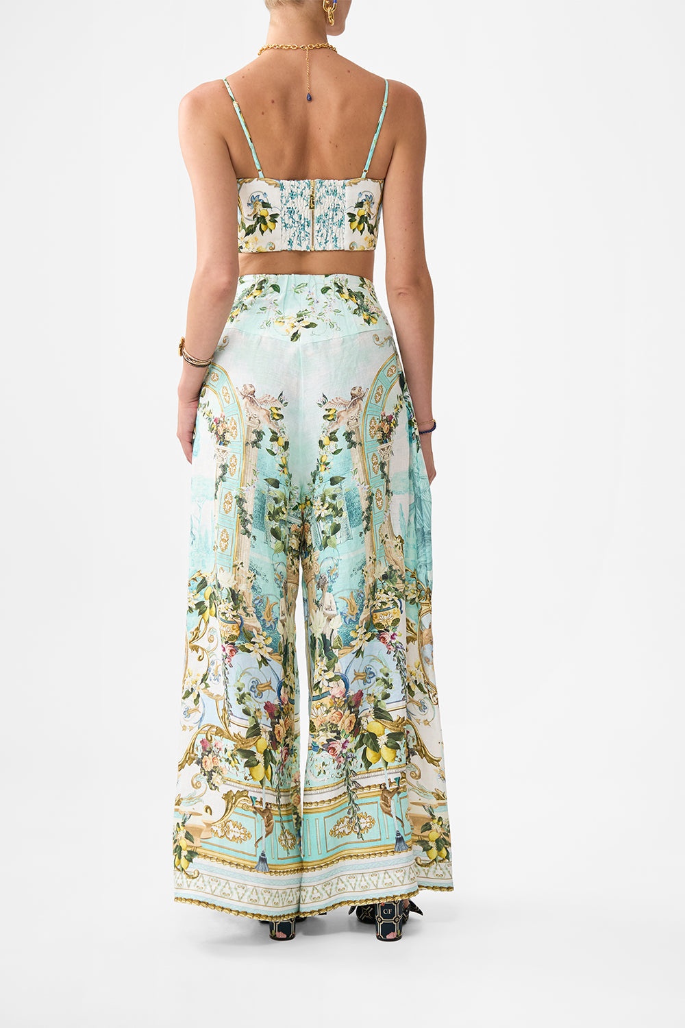 CORSET WAIST WIDE LEG PANT - 3