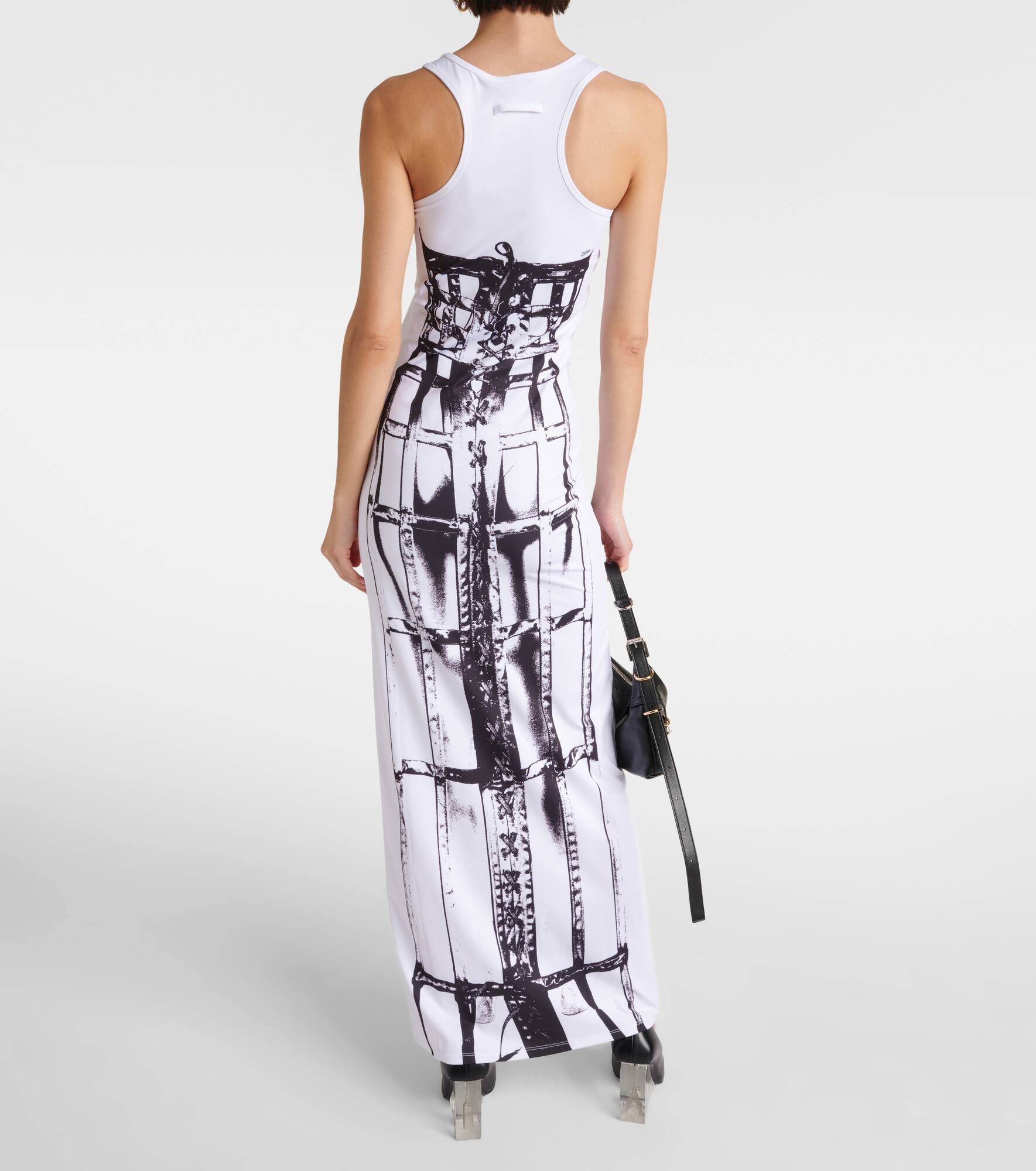 Trompe l'oeil jersey maxi dress - 3