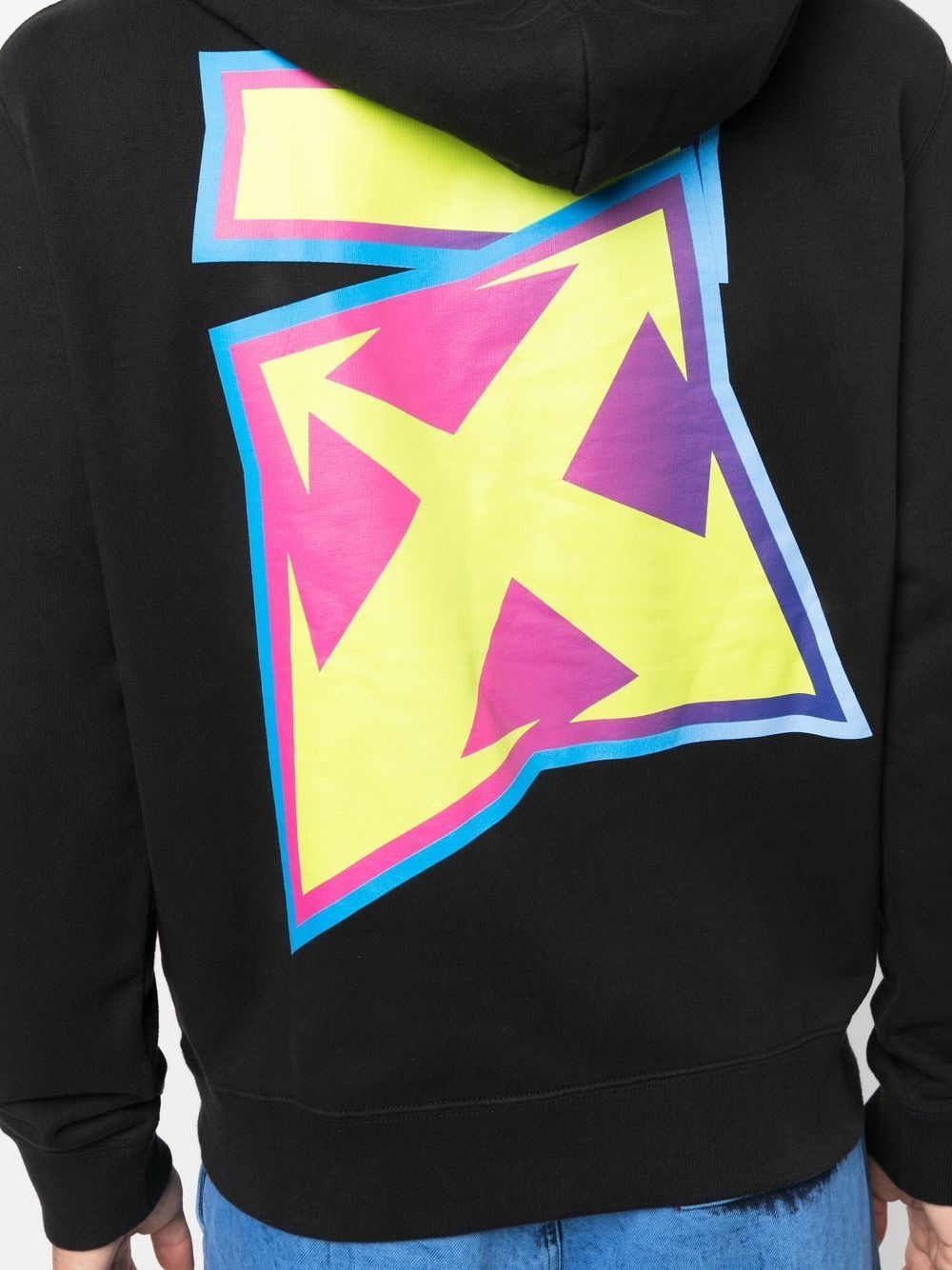 Arrows-print cotton hoodie - 5