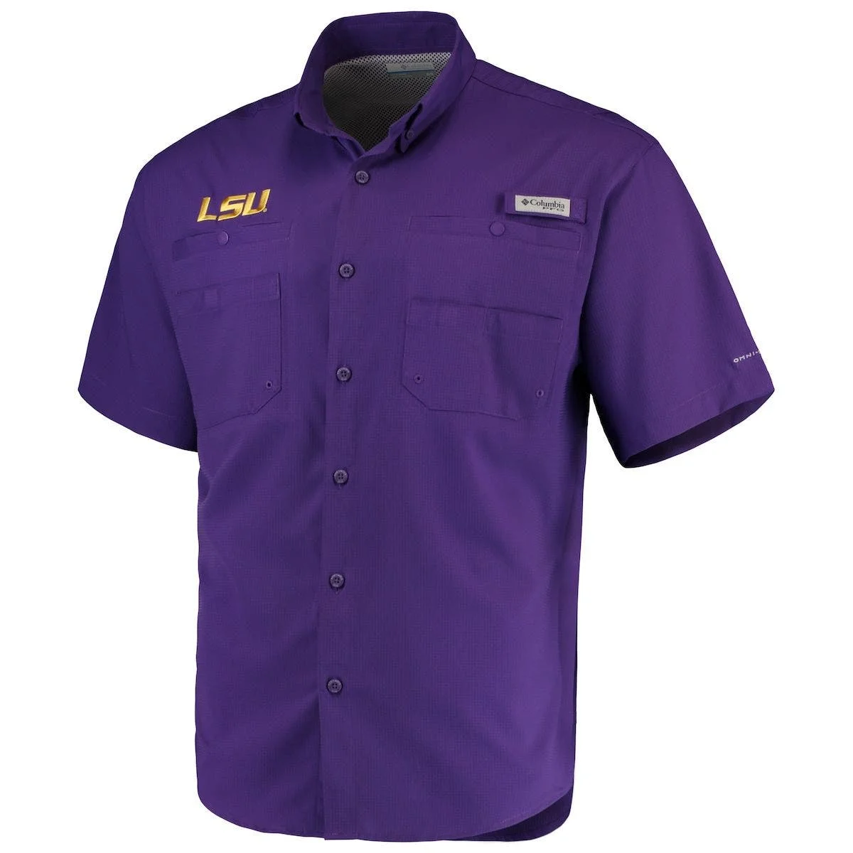 Men's Columbia Purple LSU Tigers PFG Tamiami Shirt - 1