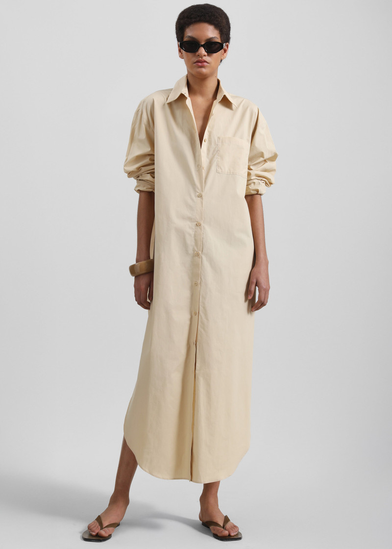 Helena Shirt Dress - Beige 7