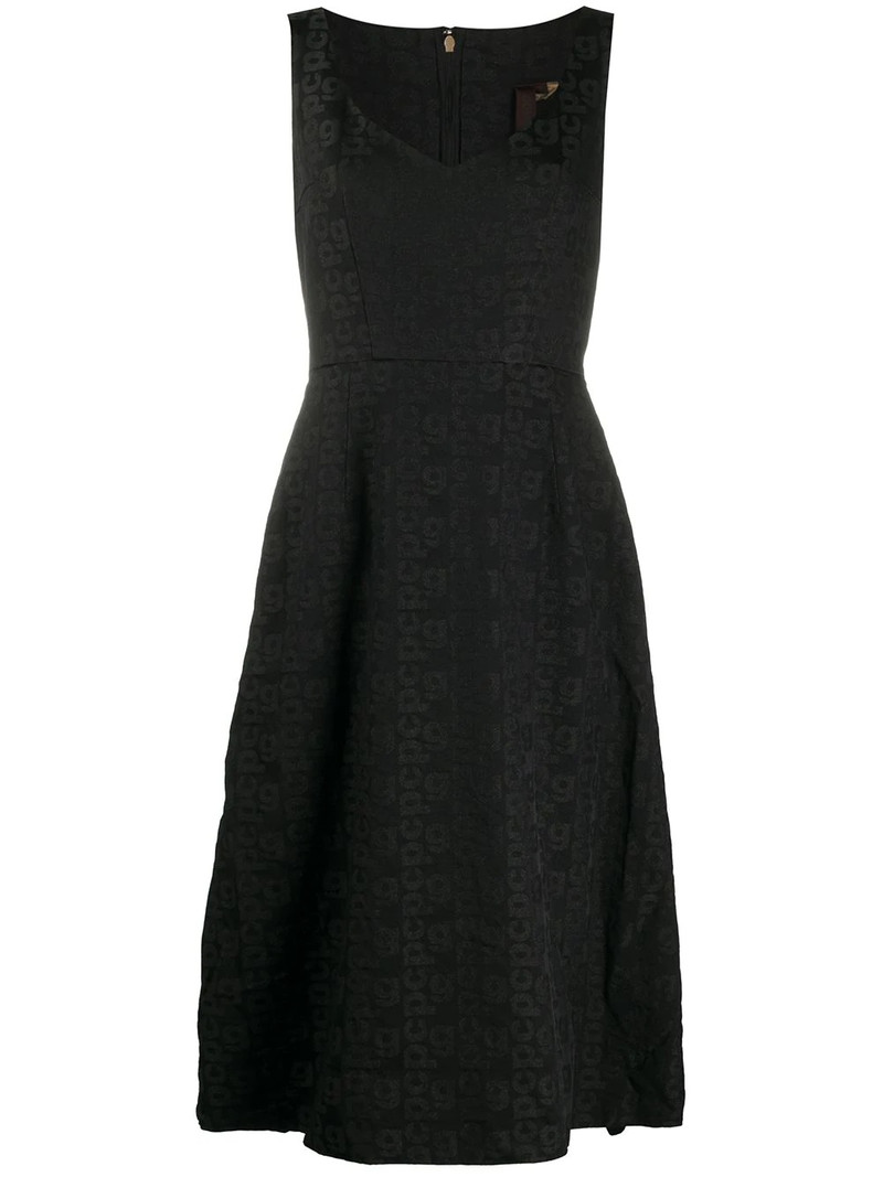 monogram A-line midi dress 1