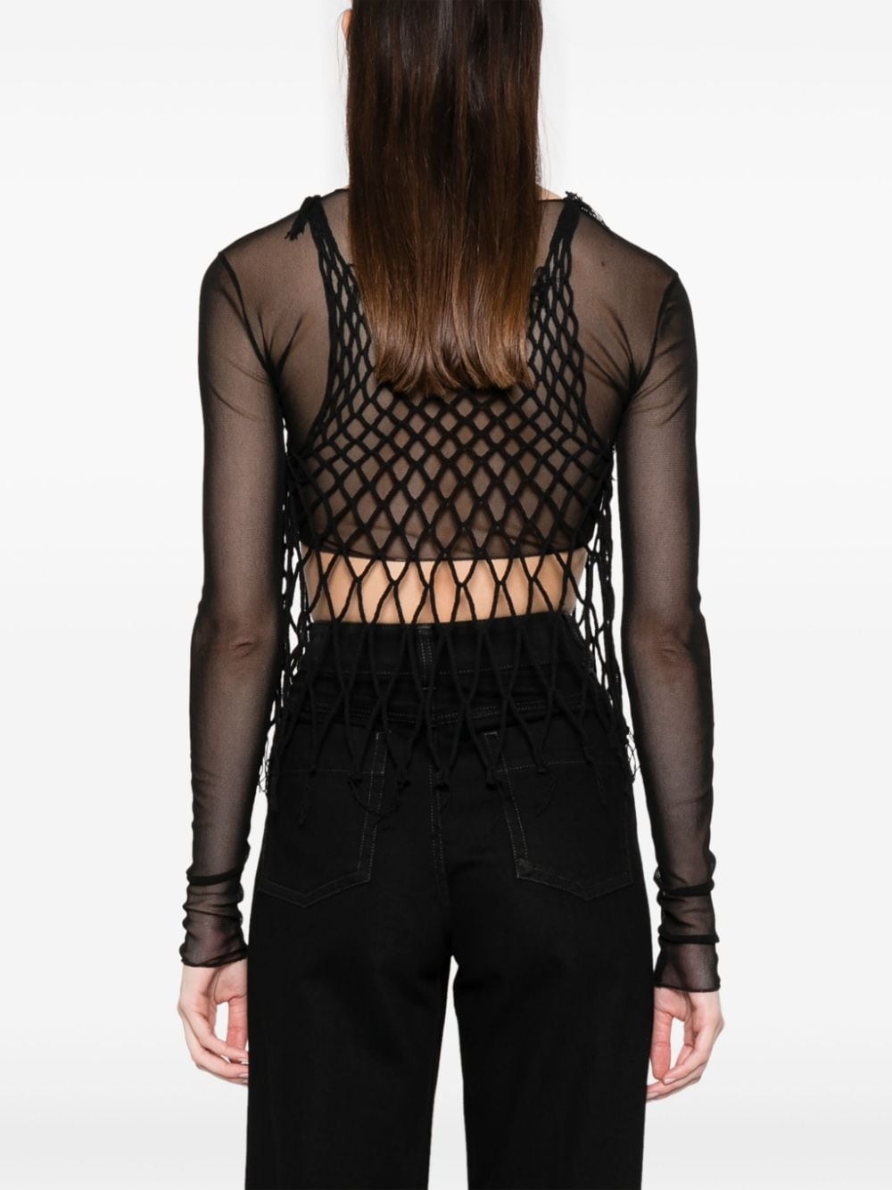 mesh sleeveless tank top - 4