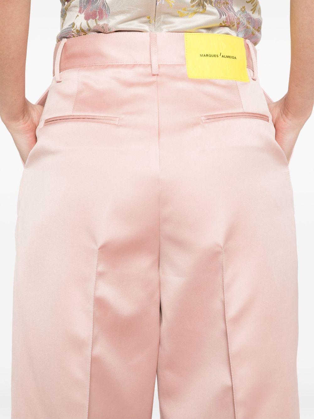 duchesse-satin wide-leg trousers - 5