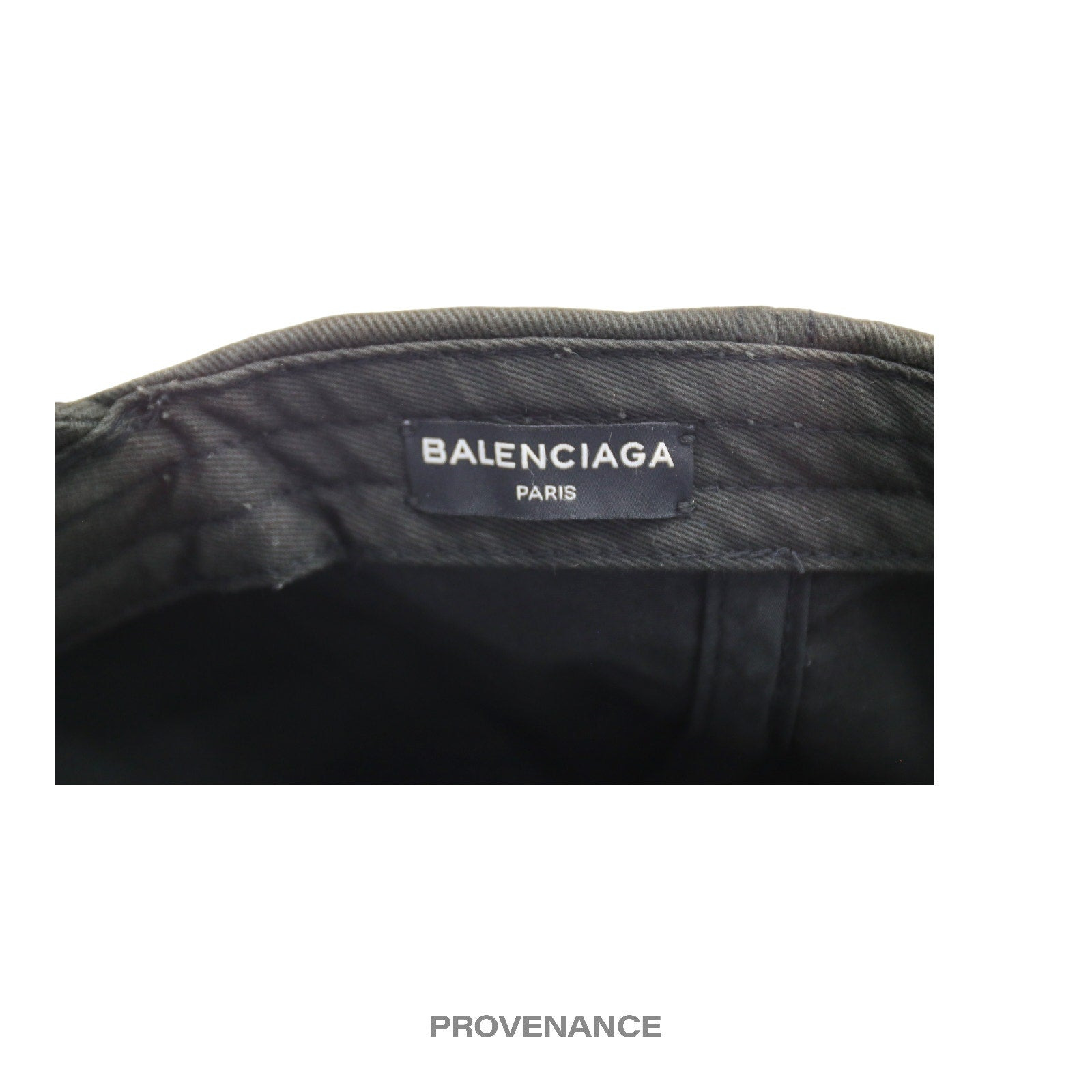 Balenciaga BB Europe Embroidered Cap - Washed Black - 9