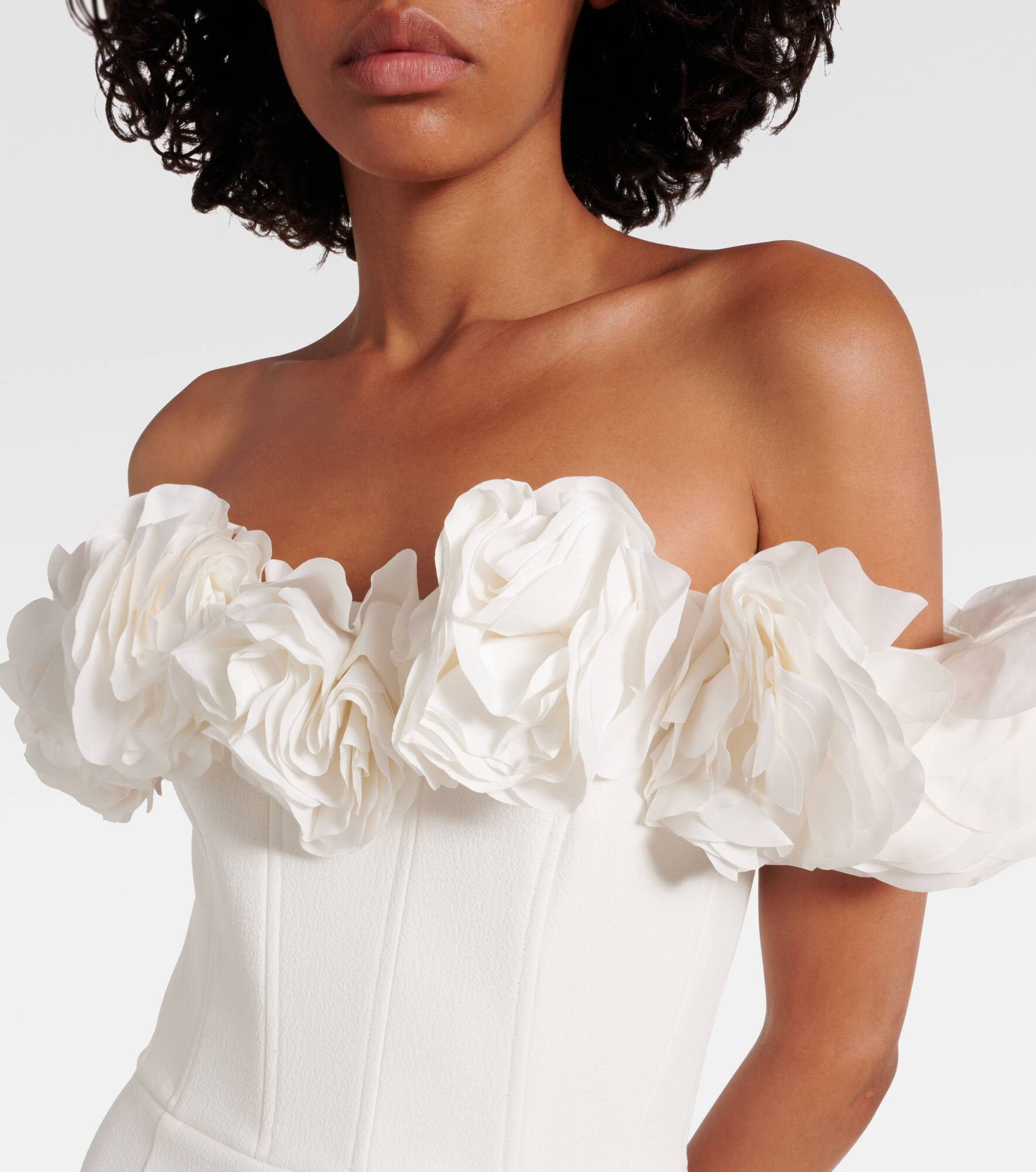 Bridal off-shoulder minidress - 4