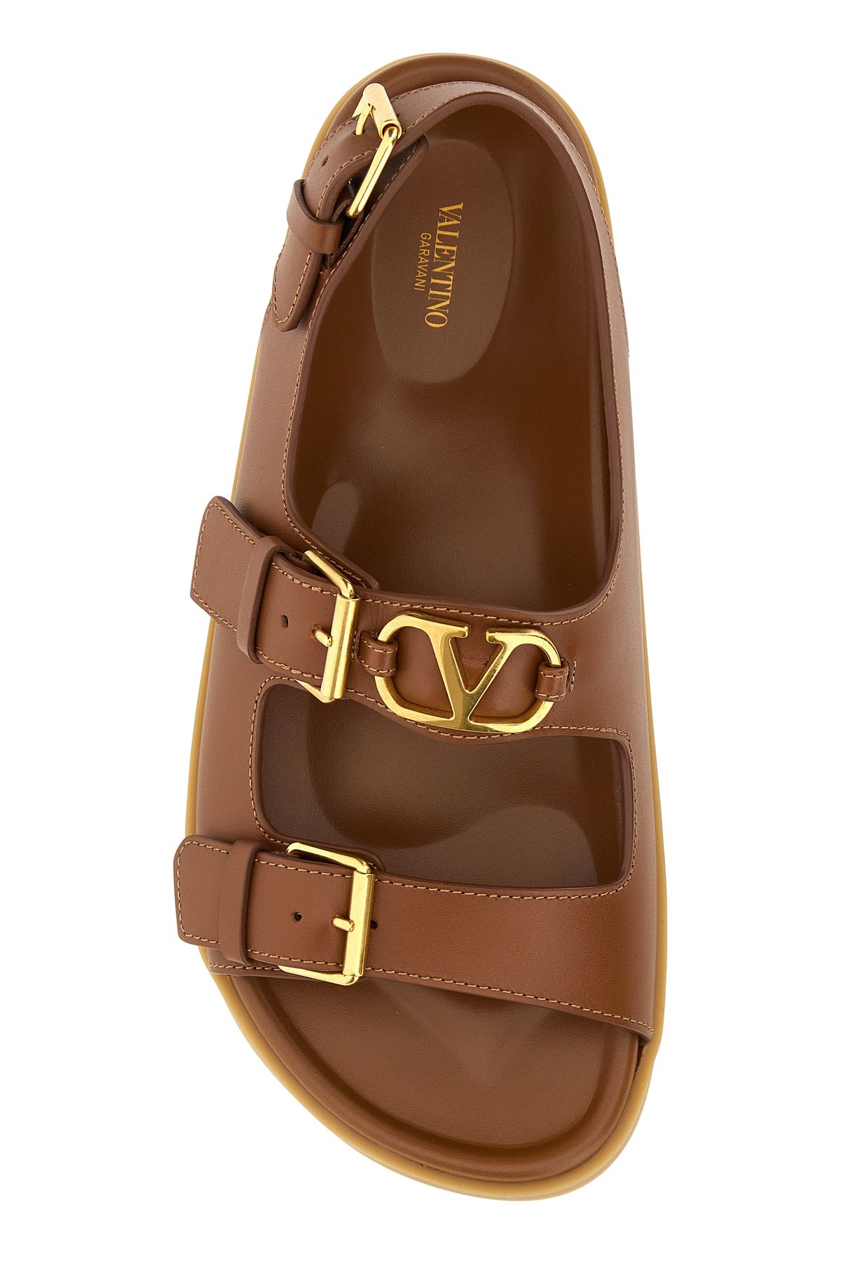 Biscuit leather sandals - 4