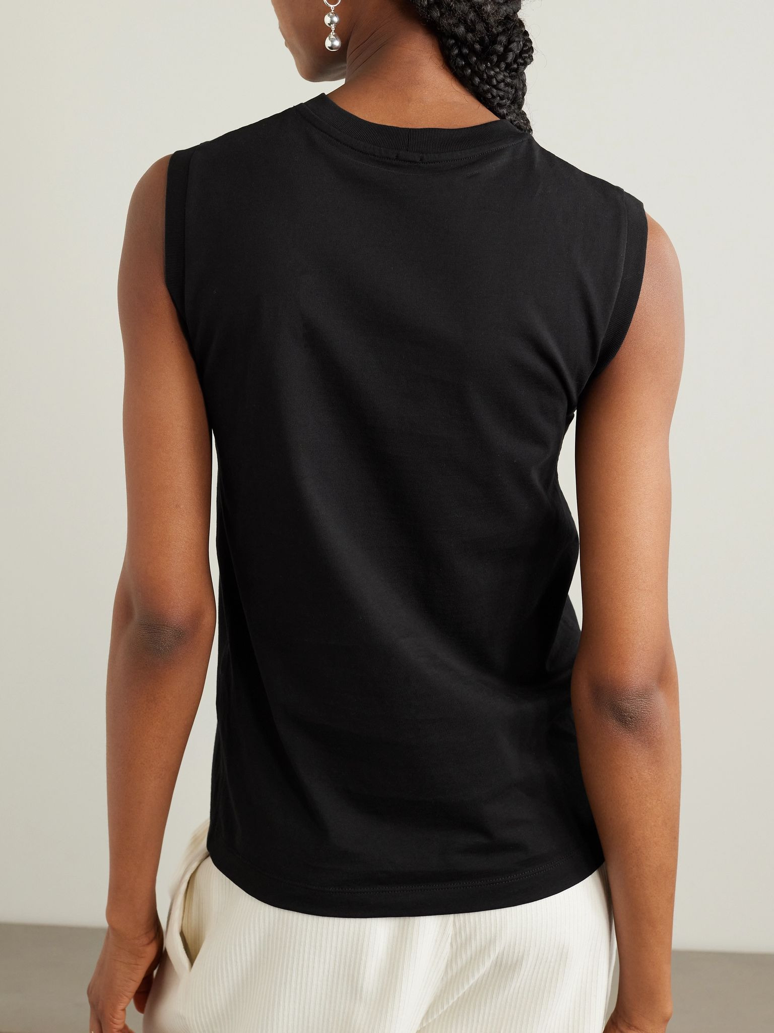 Organic cotton-jersey T-shirt Black - 4